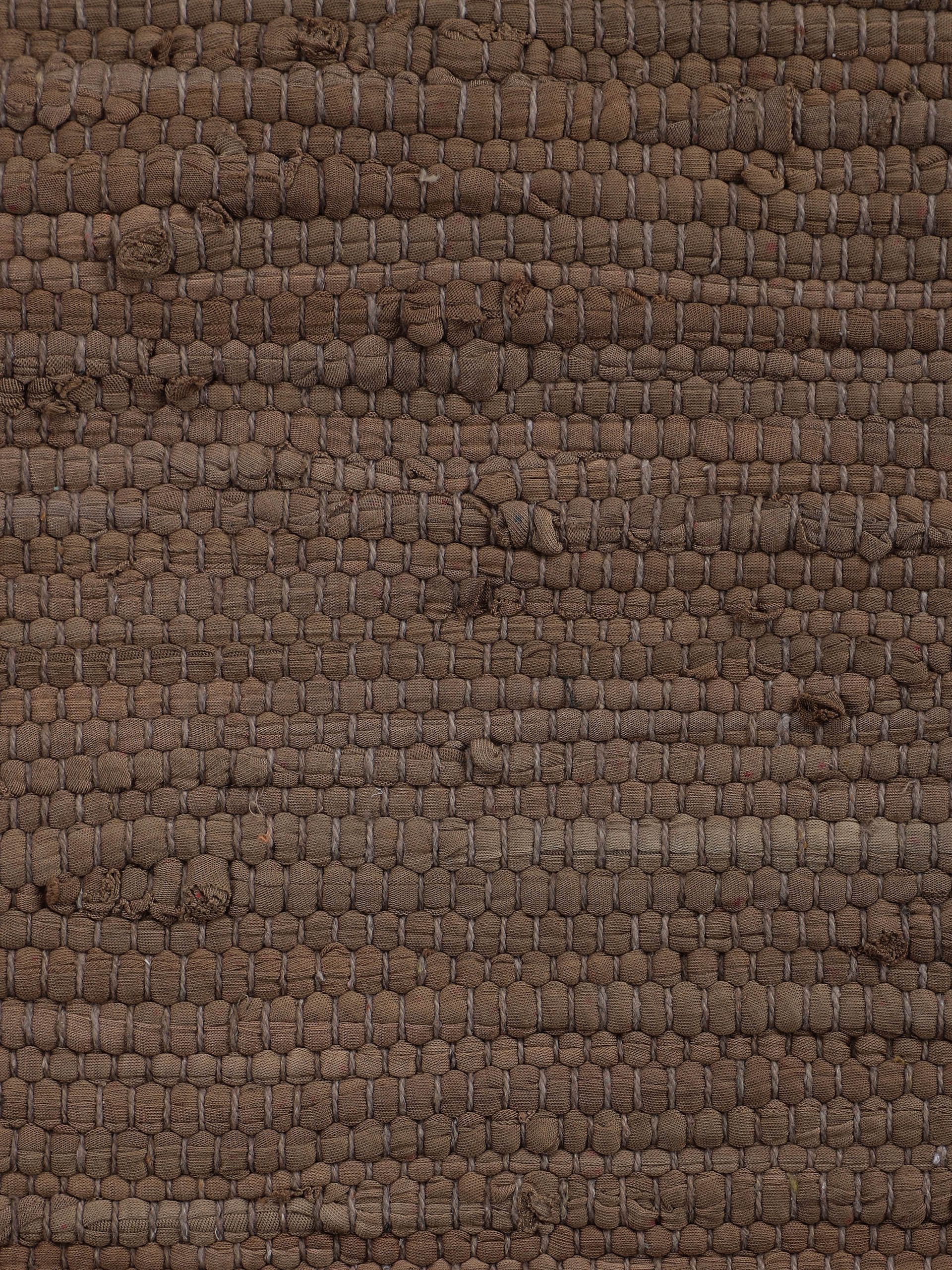 carpetfine Vloerkleed Kelim Chindi uni Tweezijdig te gebruiken kleed, puur katoen, met de hand geweven, unikleuren, met franje