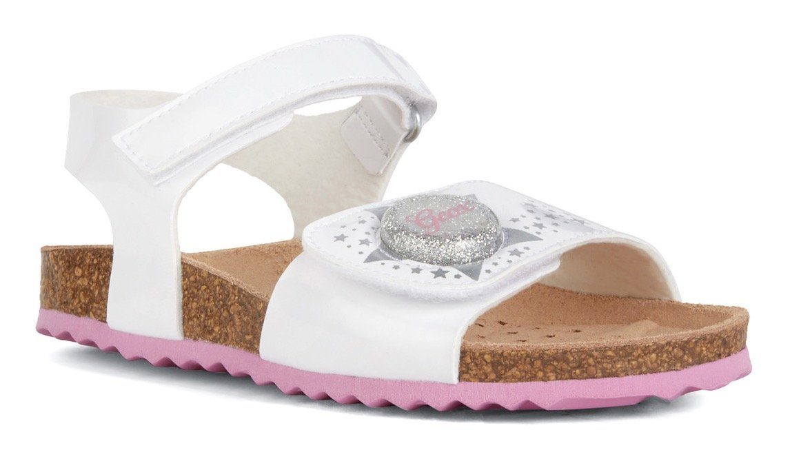 Geox Sandalen Knipperschoen J ADRIEL GIRL met knipperende glitter-bubble meisjes sandalen maat 32 EU wit