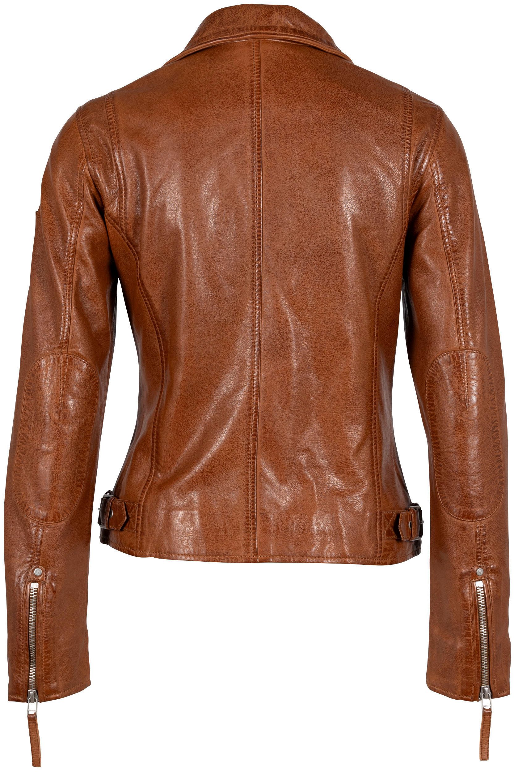 OTTO Mauritius Leren jack MWPaige in bikerstijl asymmetrische rits reverskraag