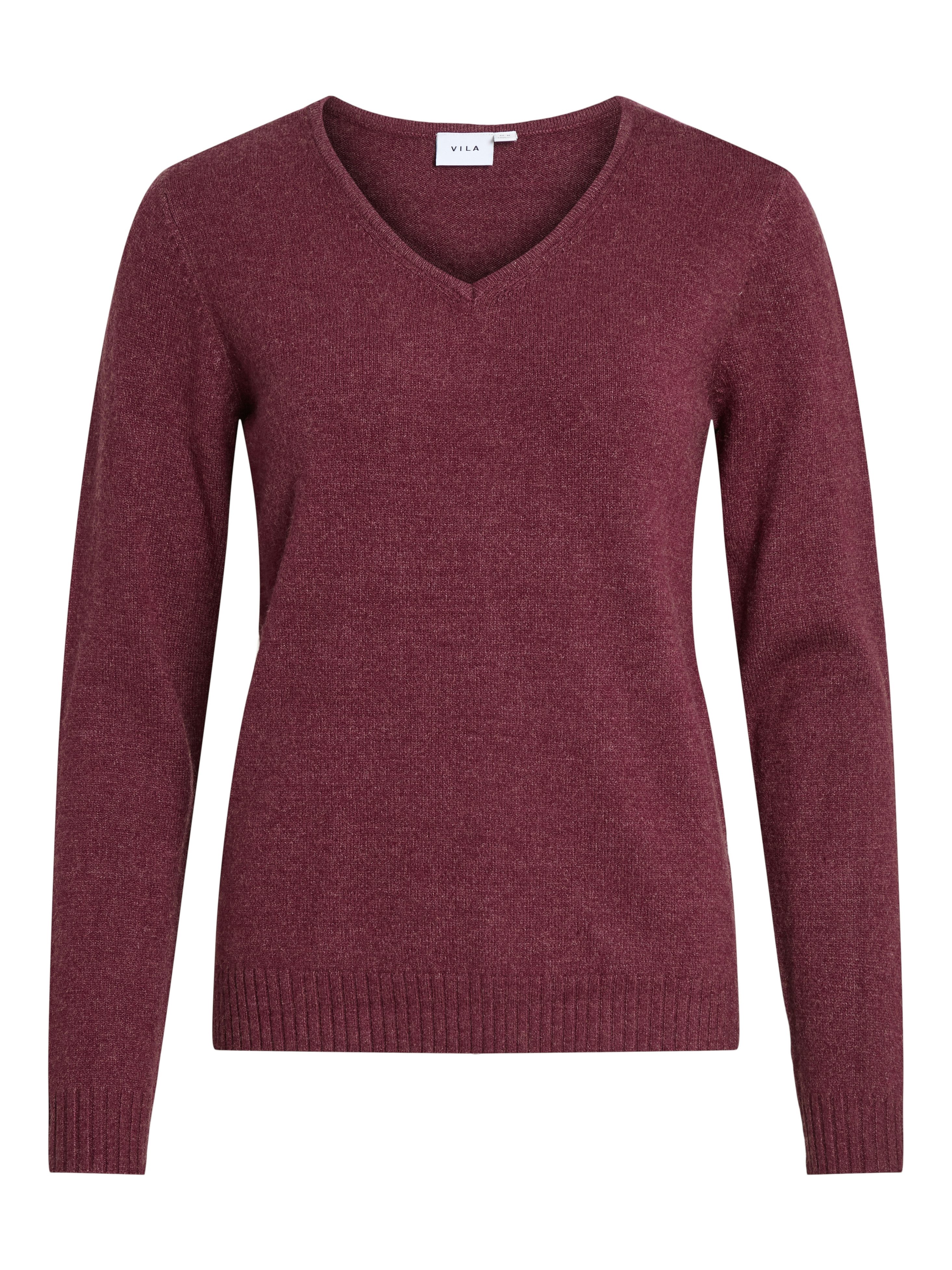 Vila Trui met V-hals VIRIL V-NECK L/S KNIT TOP - NOOS