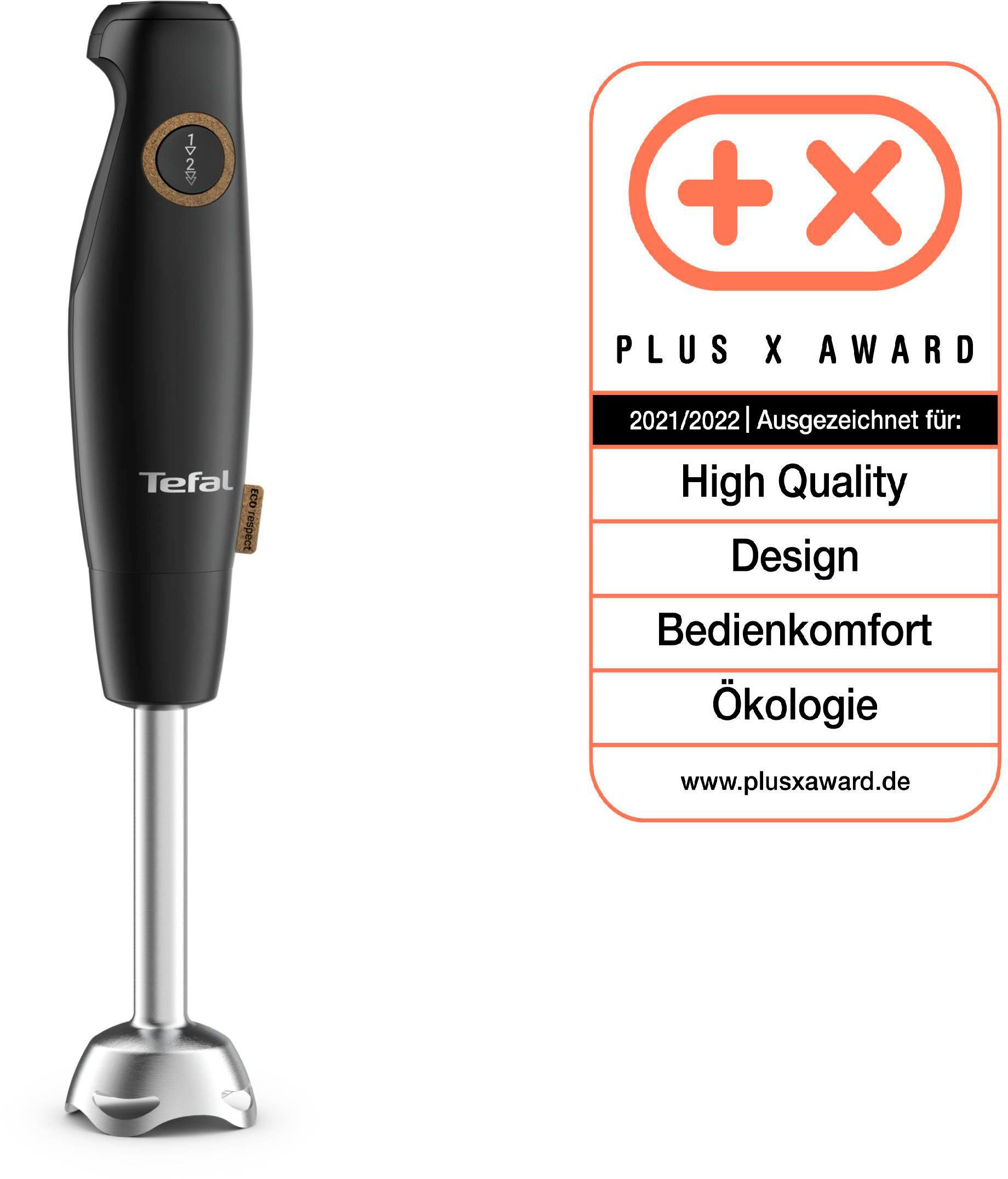 Tefal Staafmixer HB46E8 Eco Respect 4 powelix-lemmeten, spatscherm, ergonomische handgreep