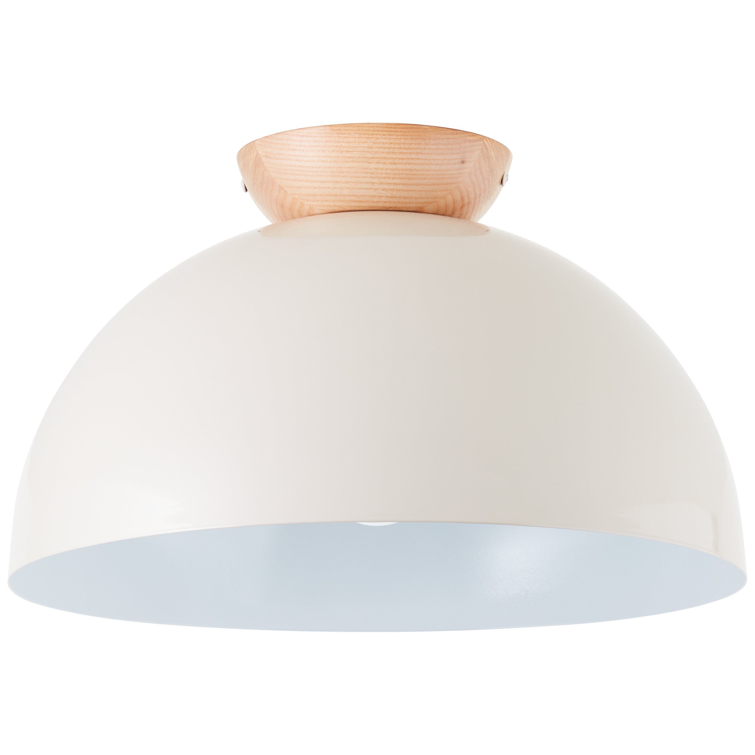 Brilliant Leuchten Plafondlamp Nalam 21 x 35 cm, 1 x e27, metaal/hout, grijs (1 stuk)