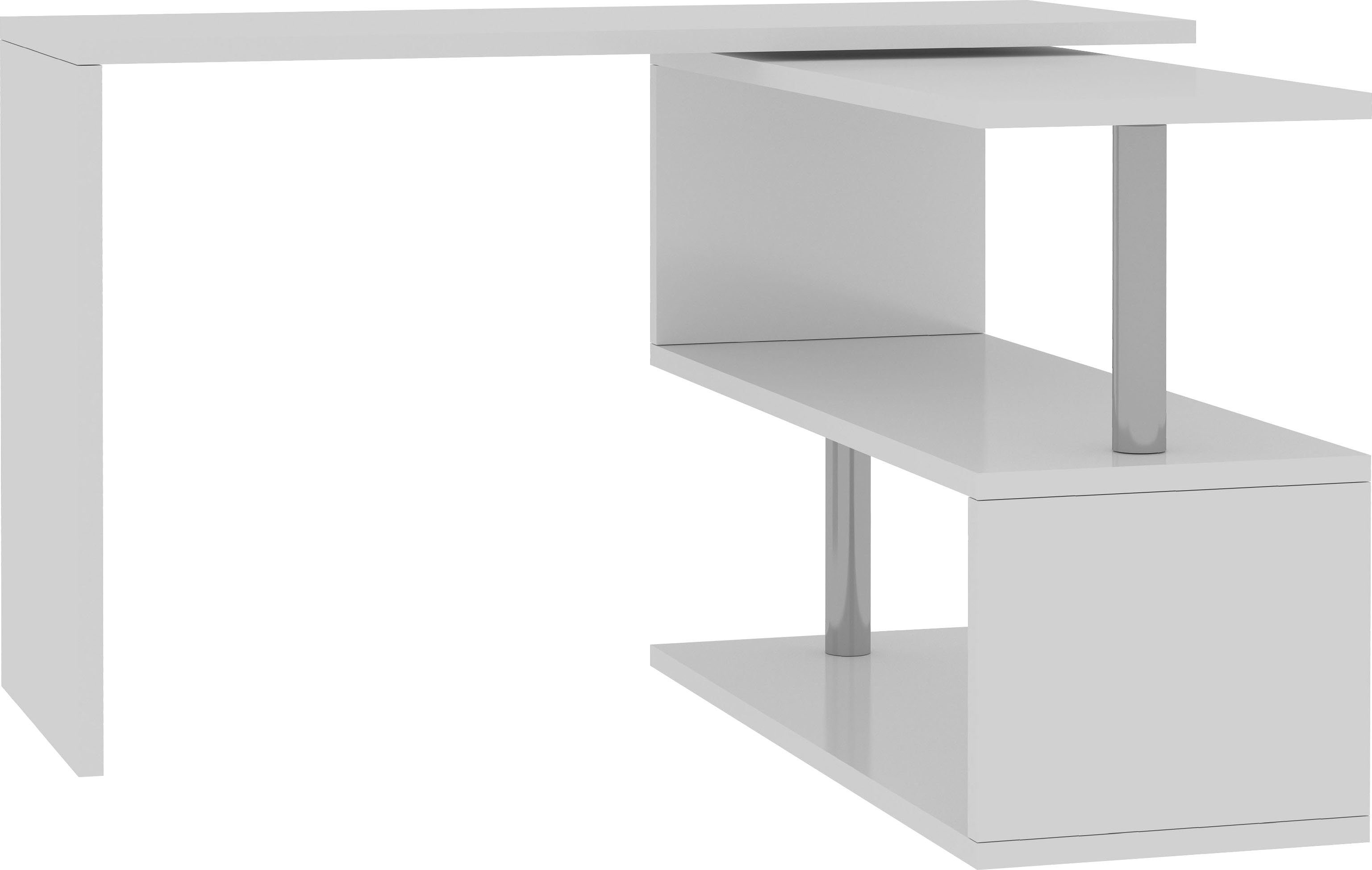 INOSIGN Bureau Volta, Made in Italy multifunctioneel - als computertafel, hoekbureau of sideboard
