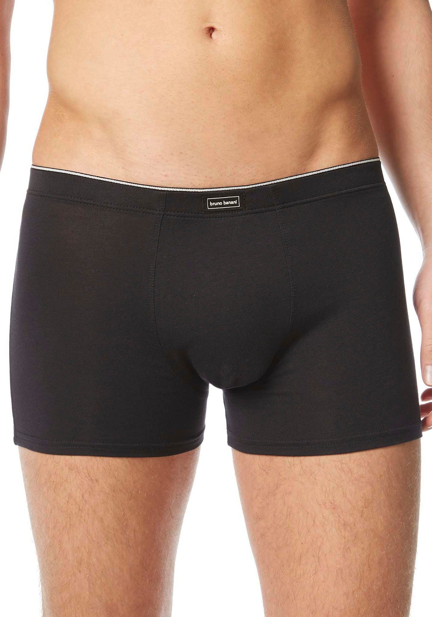 Bruno Banani Boxershort Short Infinity met contrasterende logo-tailleband (1 stuk) heren boxershorts maat S zwart