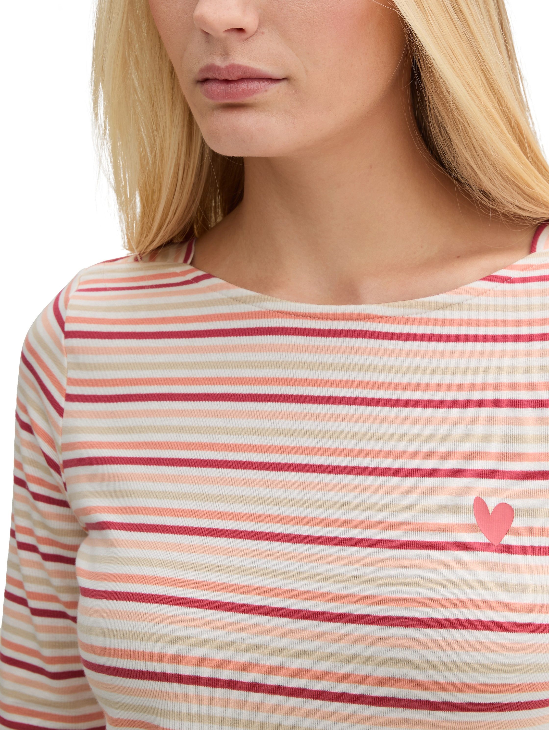 Tom Tailor Shirt met lange mouwen met hartprint