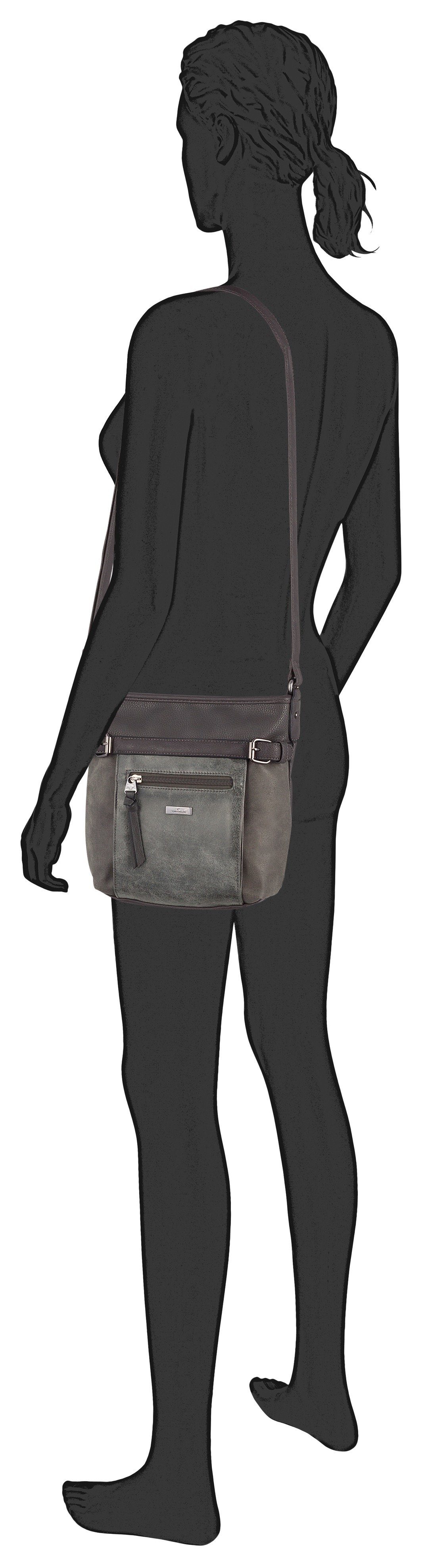 Tom Tailor Schoudertas Juna met details in metallic-look