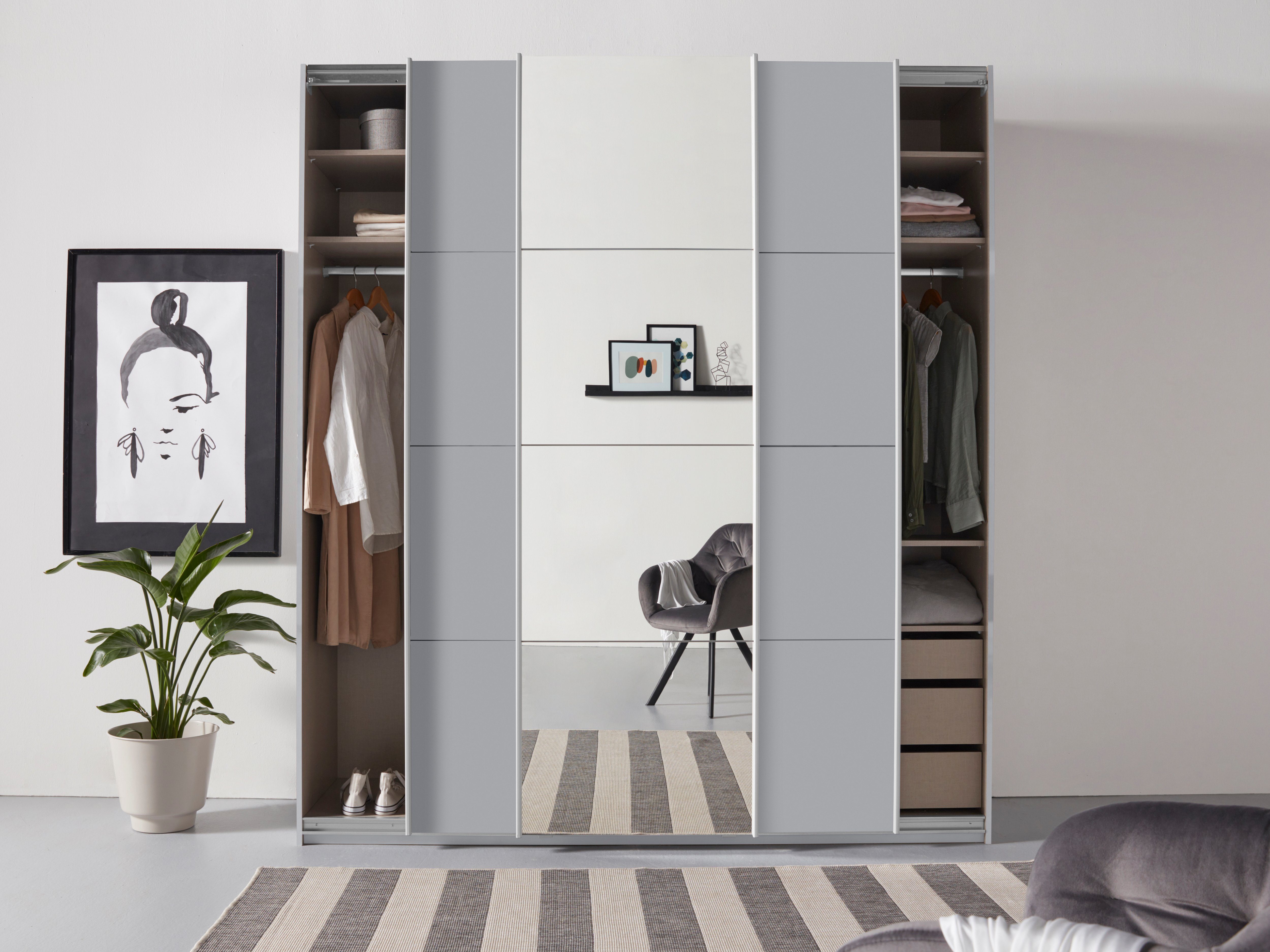 rauch Zweefdeurkast Kledingkast kast garderobe TOPSELLER OTELI incl. binnenindeling