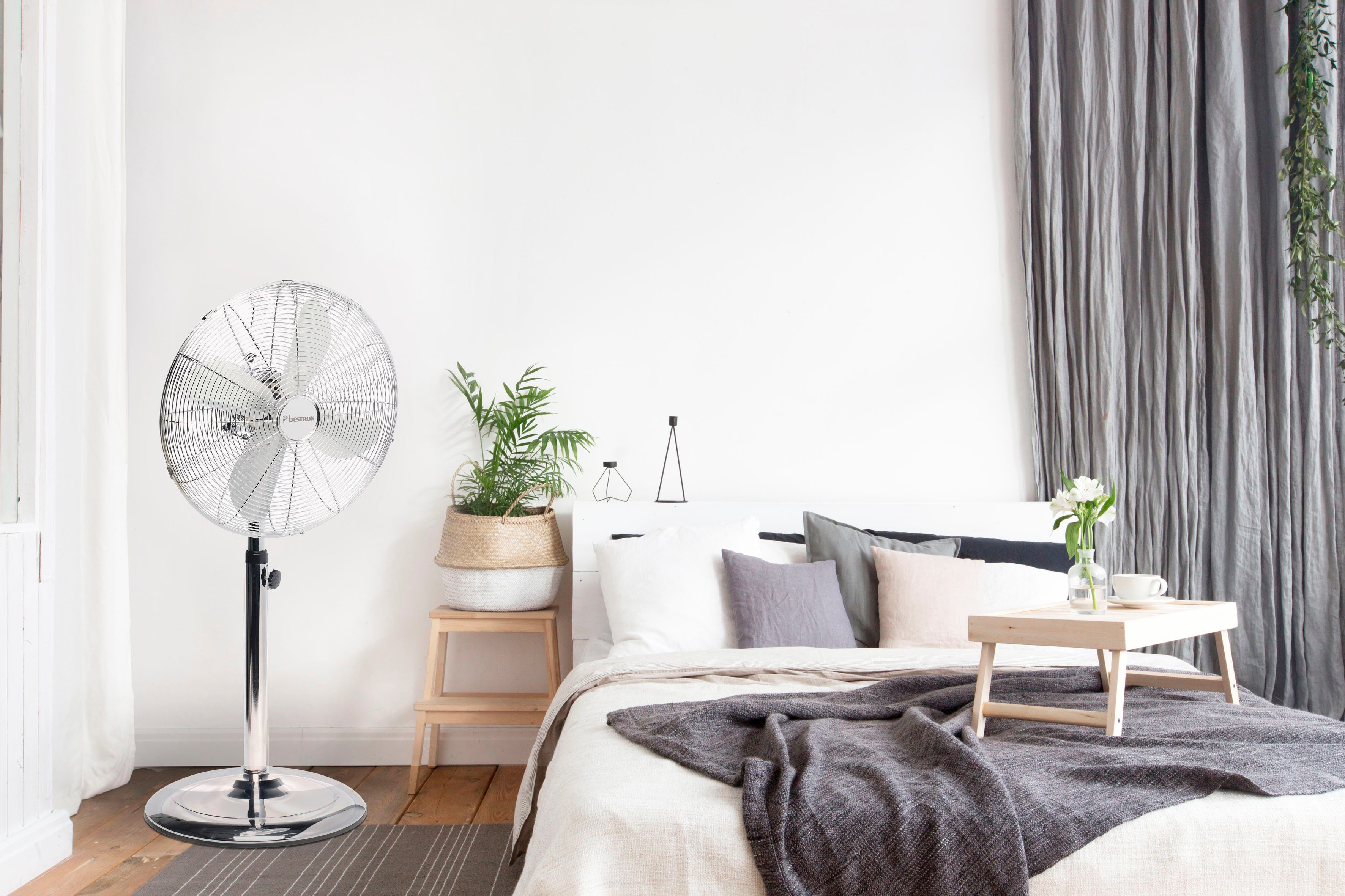 bestron Staande ventilator DFS45S Draaifunctie, retrodesign, øxh: 45x127 cm, 50 W