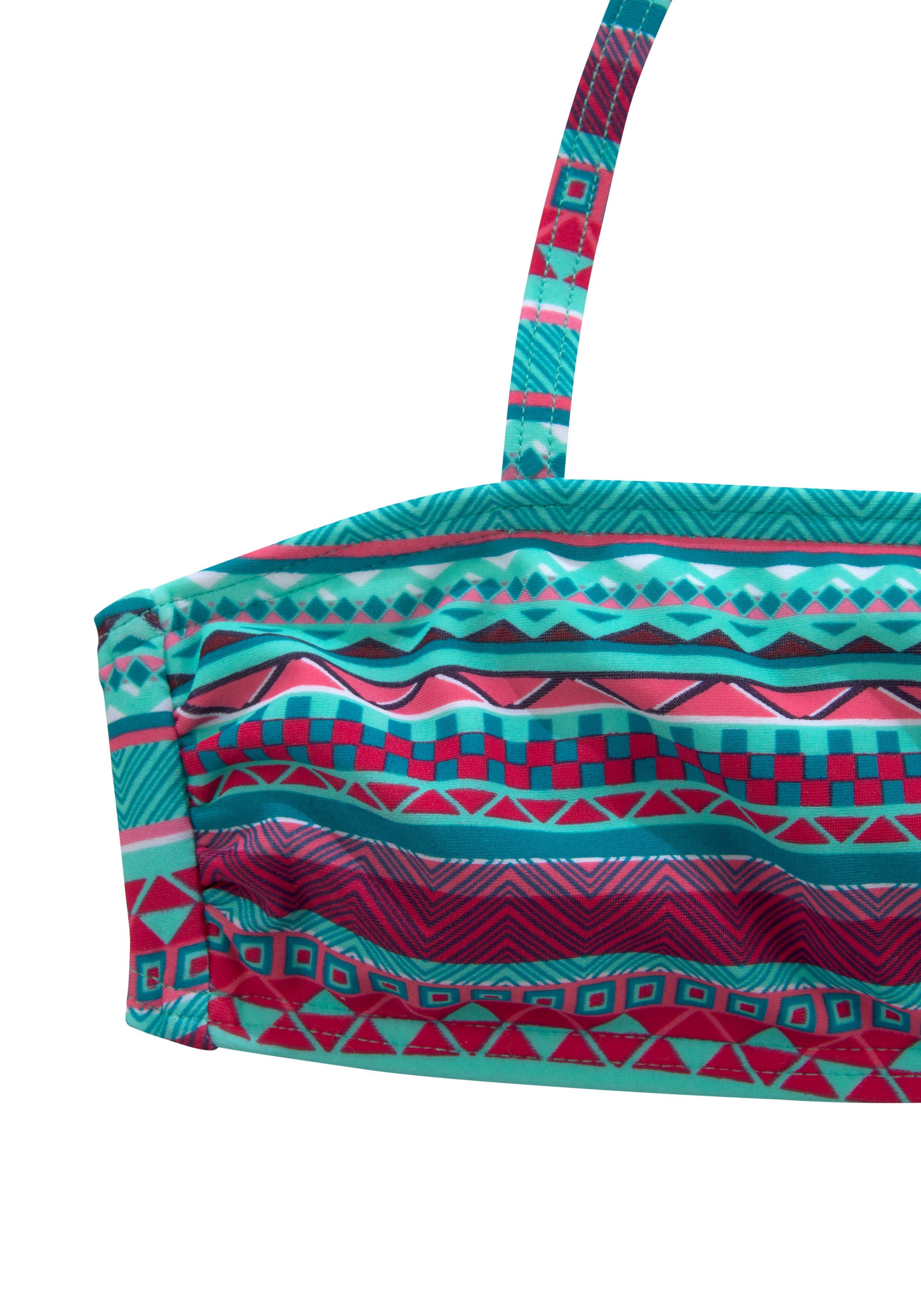 Buffalo Bandeaubikini Lux Kids met abstracte print