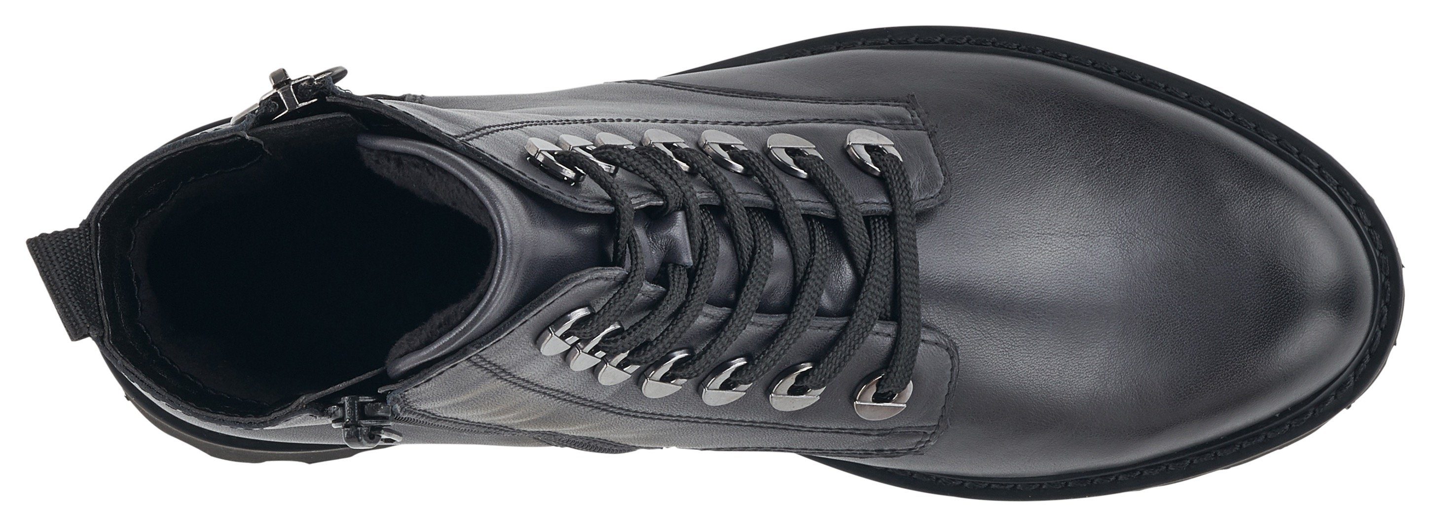 Remonte Veterlaarsjes blokhak, laarsjes, veterschoenen, flats in used look