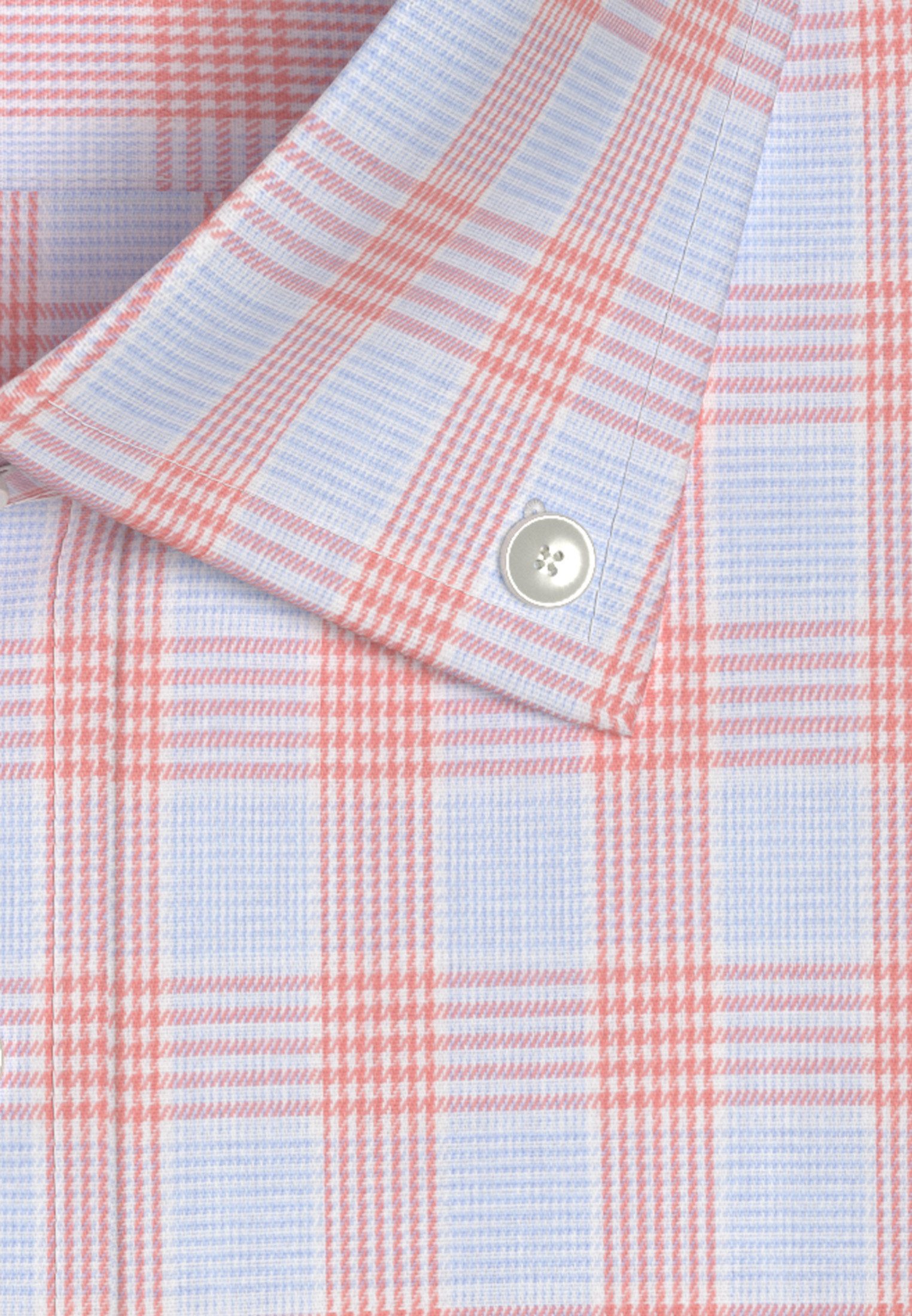 seidensticker Businessoverhemd Comfort korte mouwen button-downkraag ruit