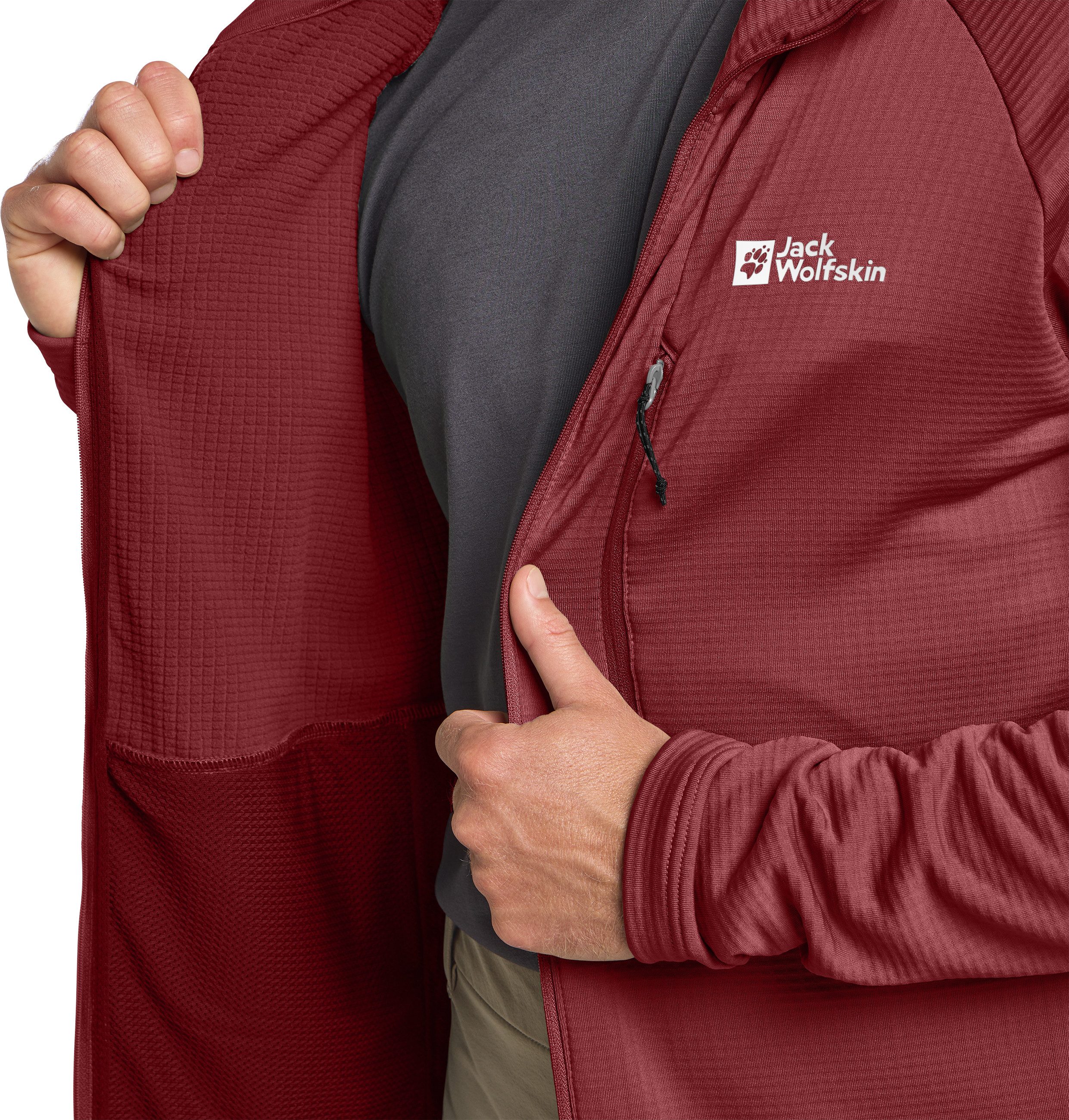 Jack Wolfskin Fleecejack KOLBENBERG HOODED FZ M
