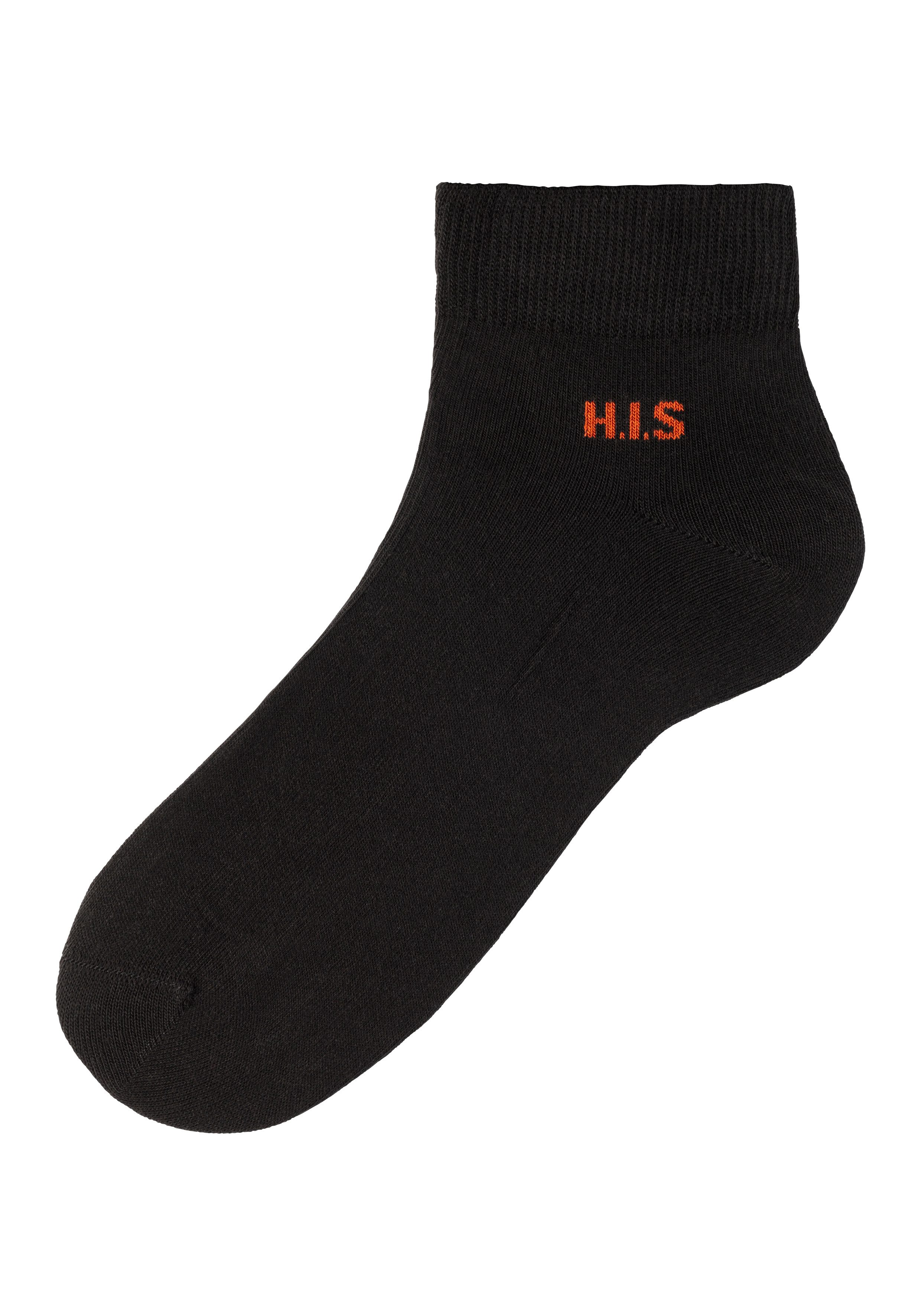 H.I.S Korte sokken met gekleurde binnenkant van de band (set, 10 paar)