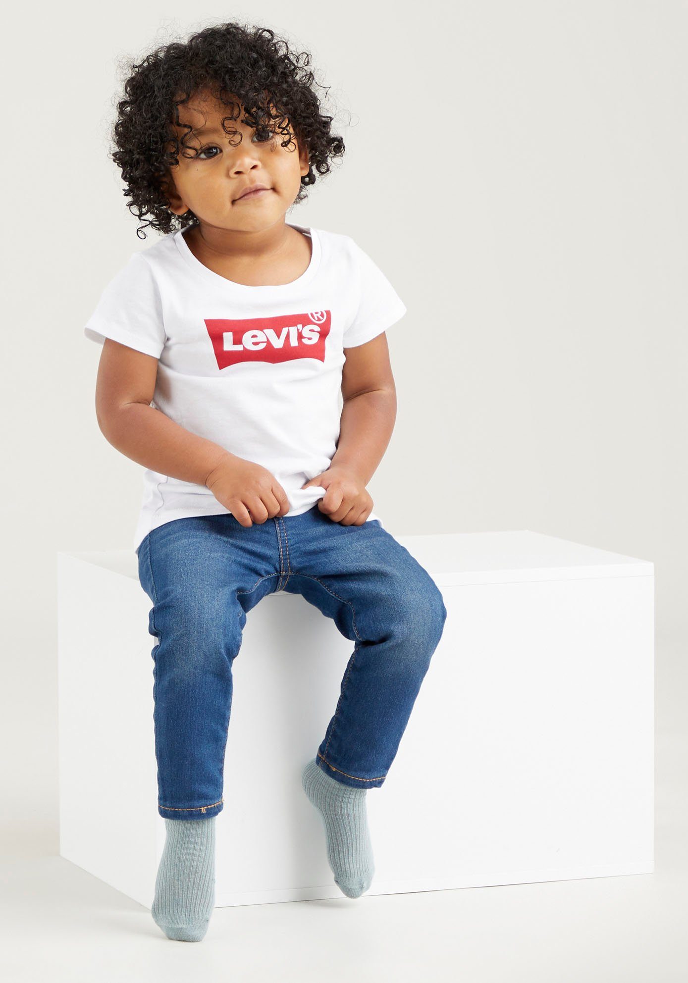 Levi's Kidswear T-shirt LVG BATWING TEE met levis®-print - voor baby meisjes