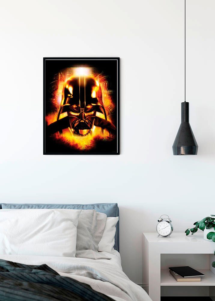 Komar Wanddecoratie Star Wars Classic Vader head Wanddecoratie voor de kinderkamer - zonder lijst (1 stuk)