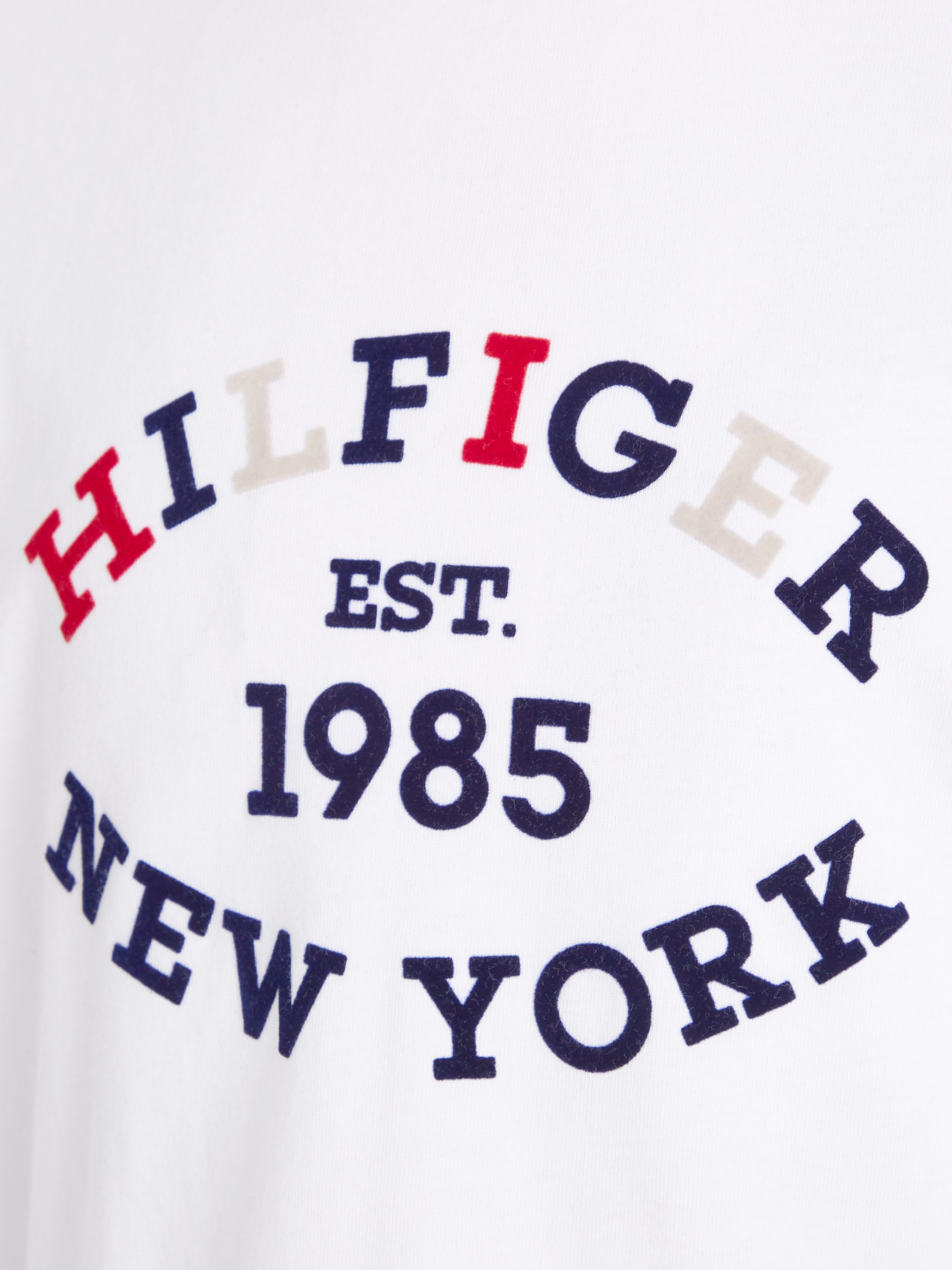 Tommy Hilfiger Shirt met lange mouwen MONOTYPE FLOCK REGULAR TEE LS Kinderen tot 16 jaar met logo-opdruk