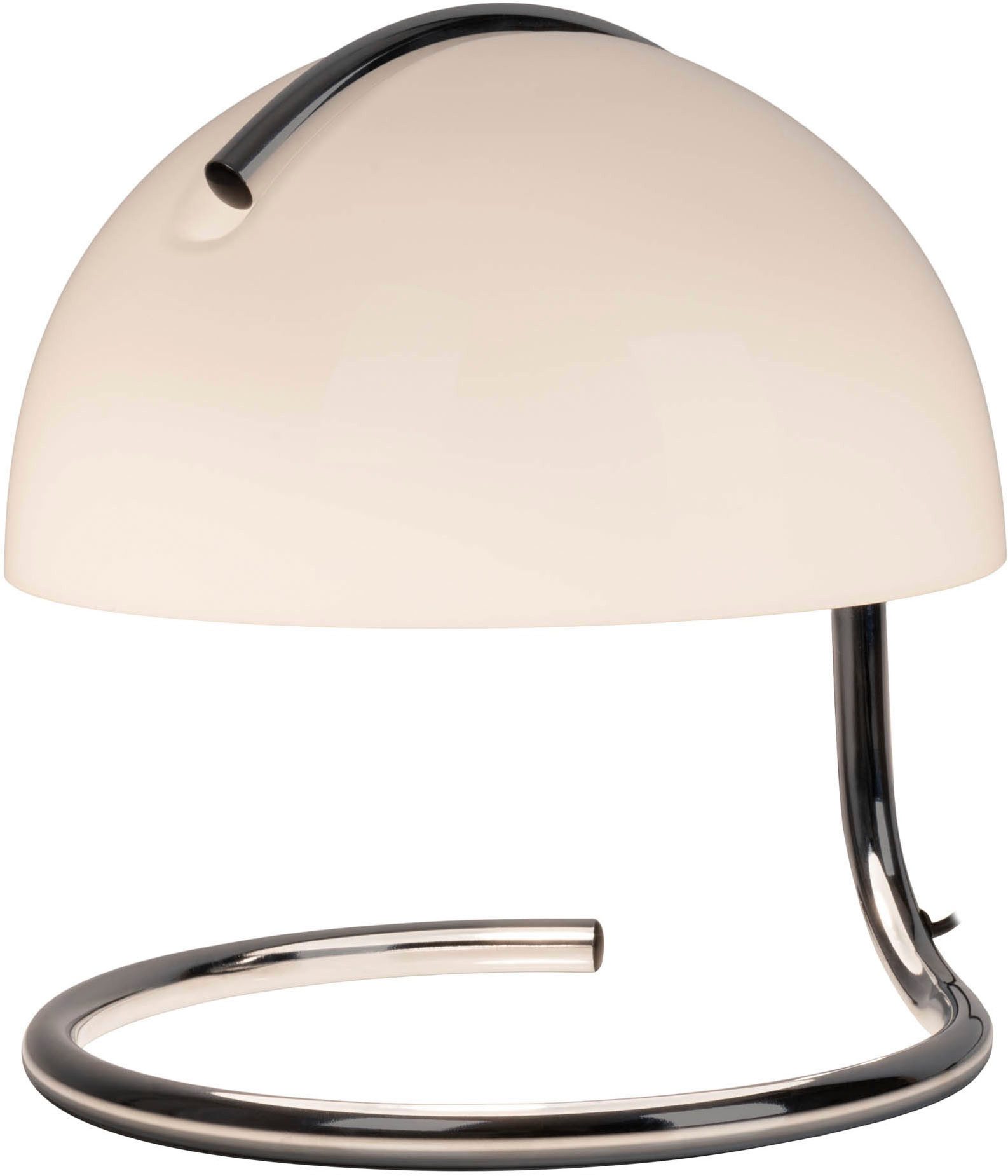 näve Tafellamp Burano halfronde glazen kap, 1x e27, snoer zwart 150cm (1 stuk)