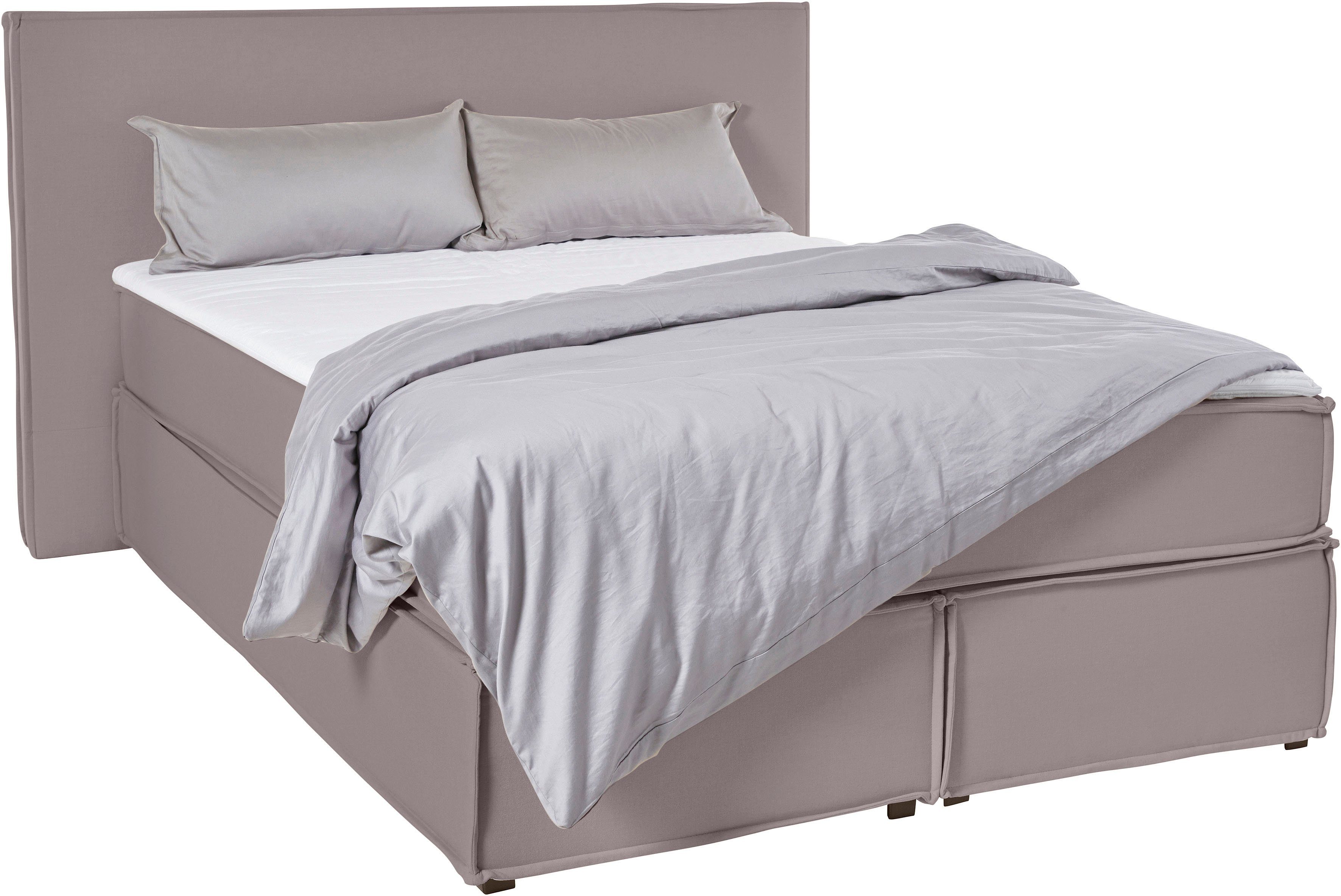 LeGer Home by Lena Gercke Boxspring Yuma incl. topmatras, in 4 breedten, 3 matrassoorten en elk 2 hardheden