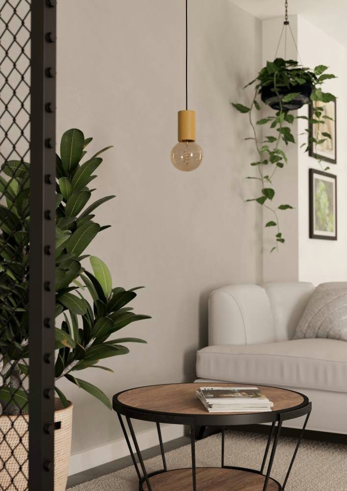 EGLO Hanglamp POZUETA 1 Hanglamp, FSC100HB, E27 fitting met kabel, hanglamp, Ø 6,5 cm (1 stuk)