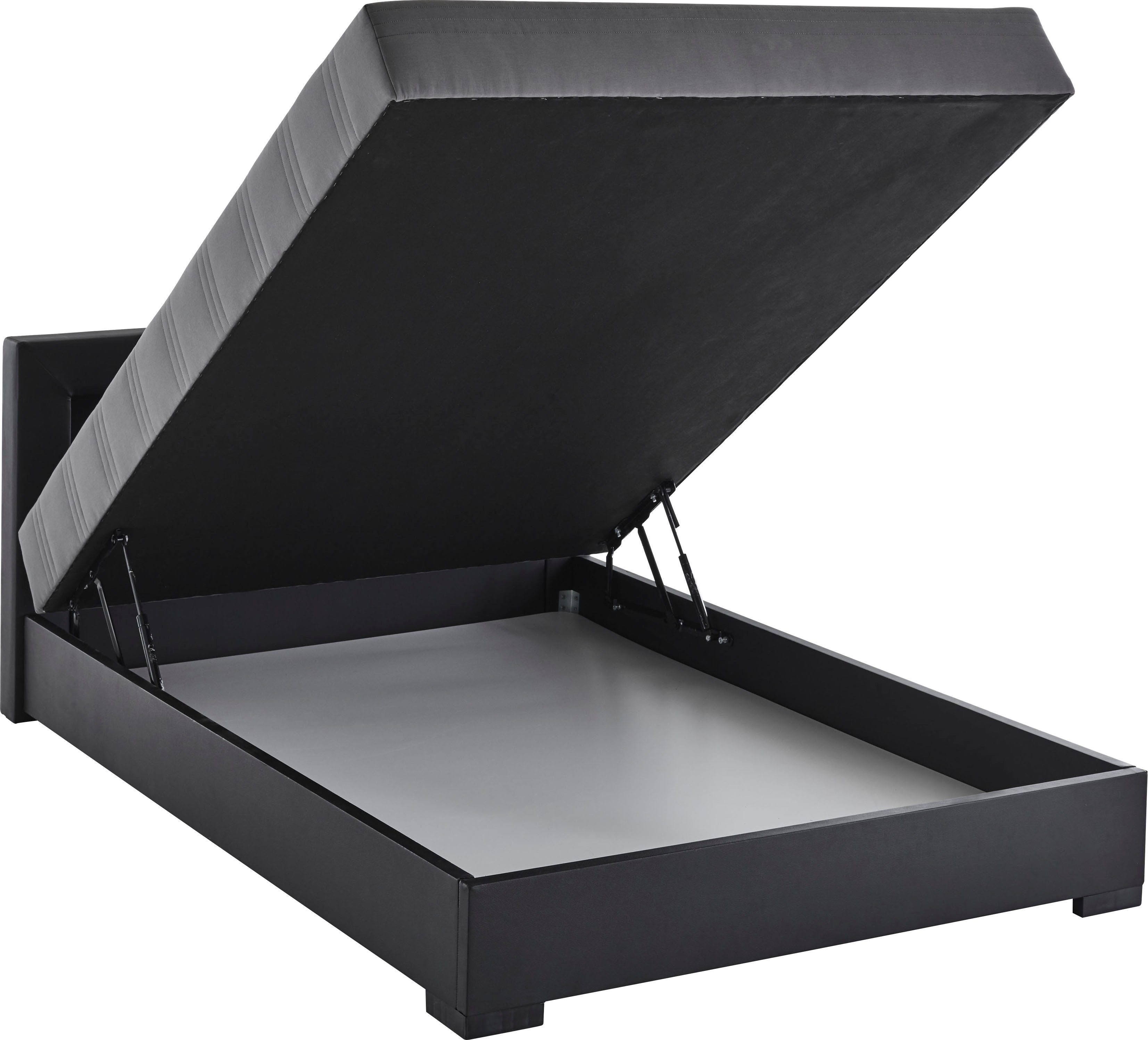 Relita Gestoffeerd bed MINA Bekleed bed 140x200 cm, naar keuze in wit, zwart of grijs