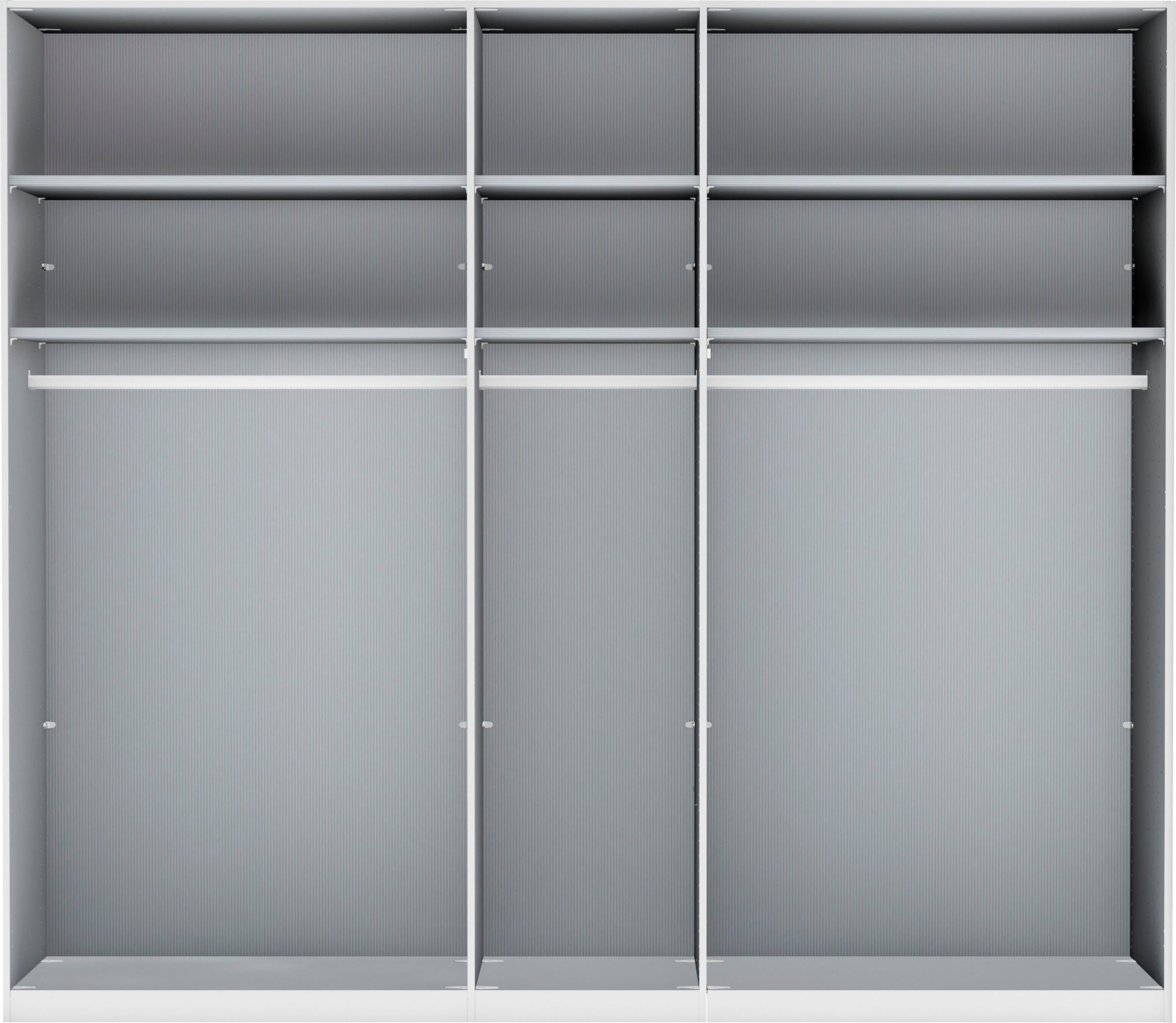 WIEMANN Draaideurkast Monaco, Kledingkast, Kast, Linnenkast, met elegant glazen front met chic glazen front en hoogwaardig beslag inclusief deurdemping
