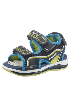 geox kids sandalen todo boy schoen met knipperlichtje met 3 klittenbandsluitingen blauw