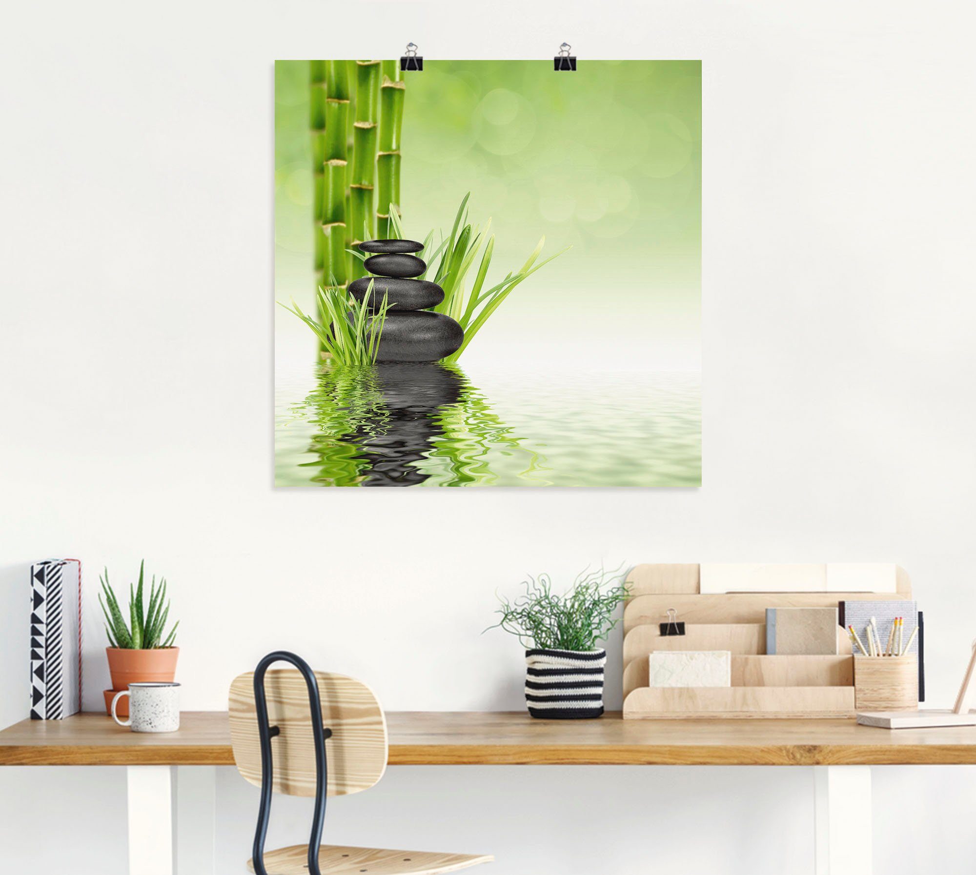 Artland Artprint Spa stenen als artprint van aluminium, artprint voor buiten, artprint op linnen, poster, muursticker