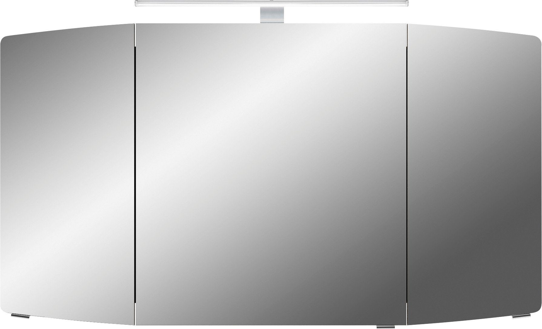 Saphir Badkamerserie Cassca sprint 2-delig mineraalmarmeren wastafel met led-spiegelkast (2-delig)