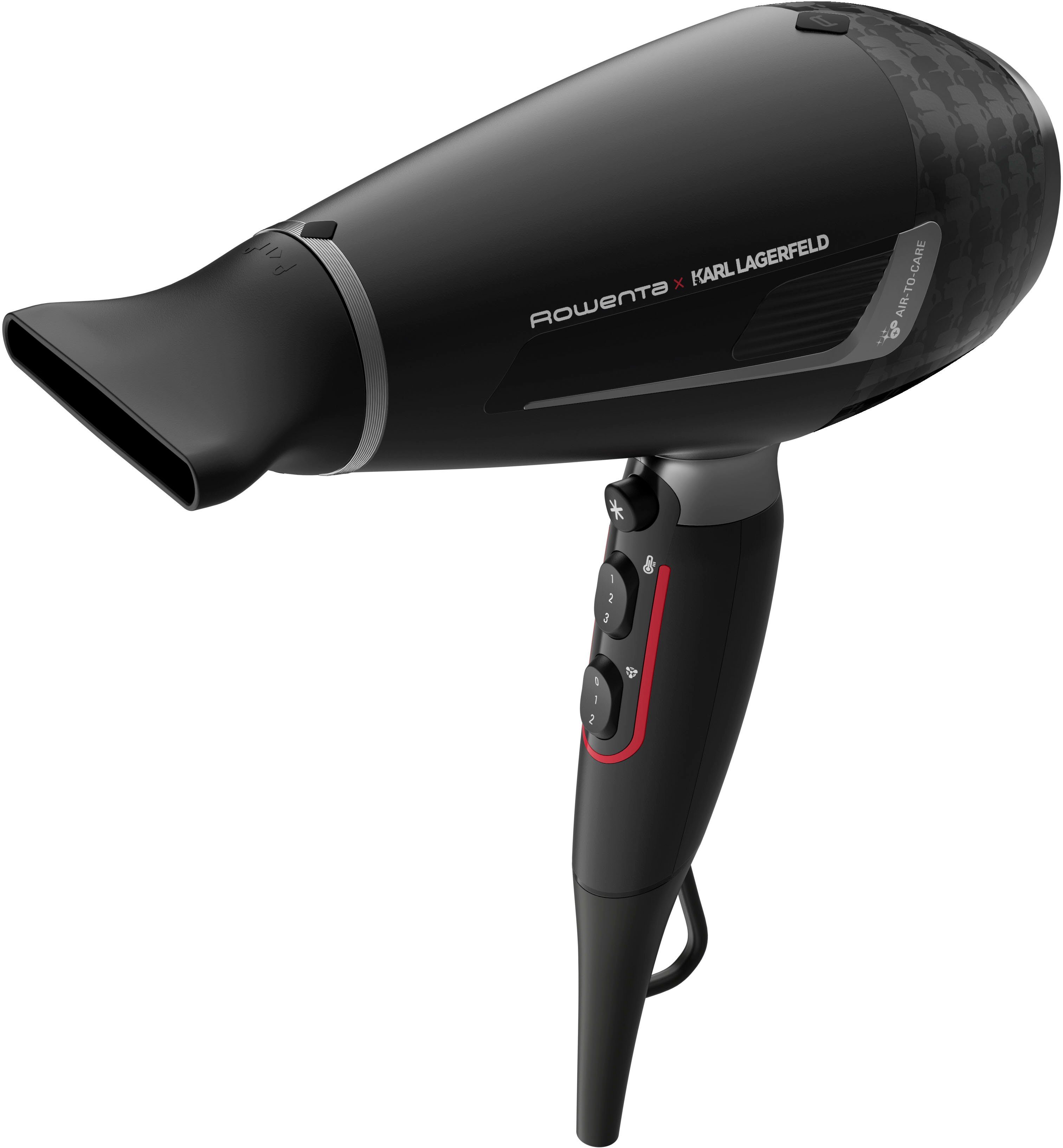 Rowenta Haardroger ROWENTA x Karl Lagerfeld CV888L K/Pro Stylist haardroger 2200w, pro ac motor, ionen, glans-booster, koude lucht, mondstukken, diffuser