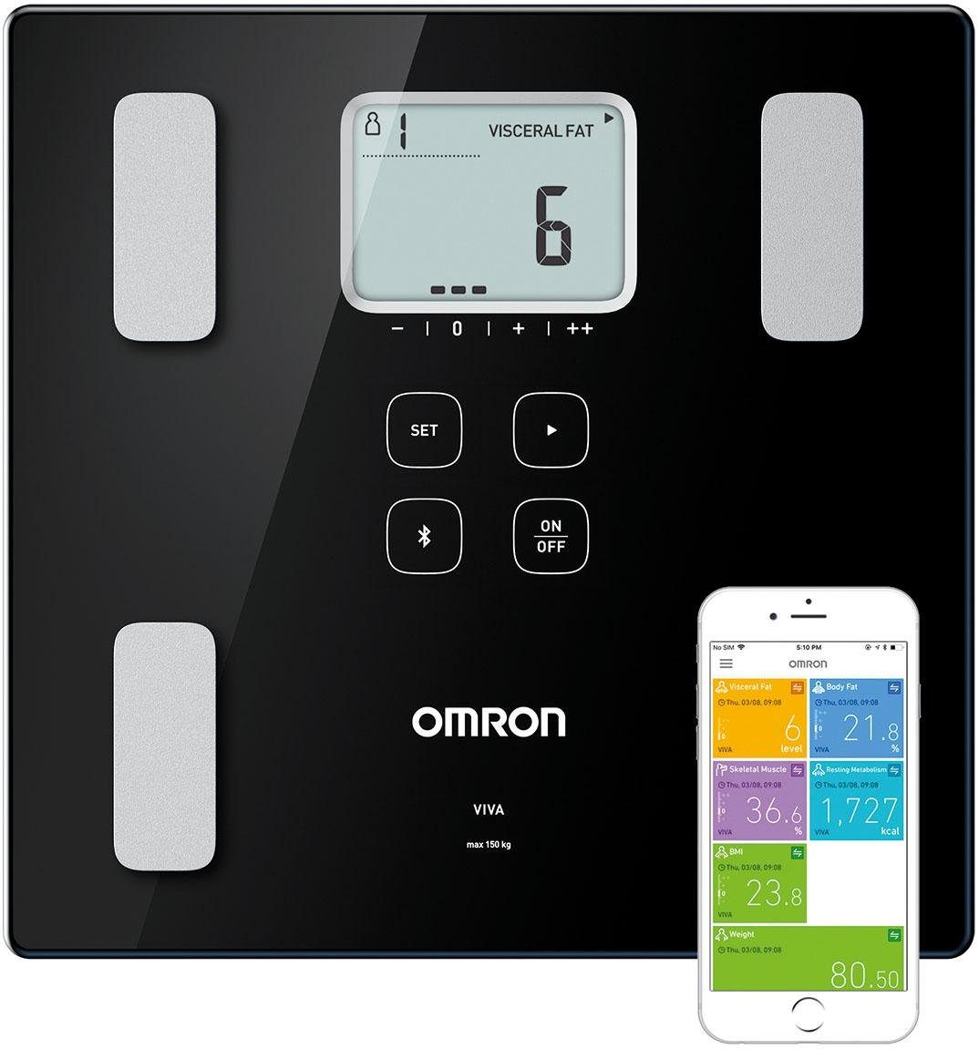 Omron Lichaamsanalyse weegschaal VIVA HBF-222T-EBK