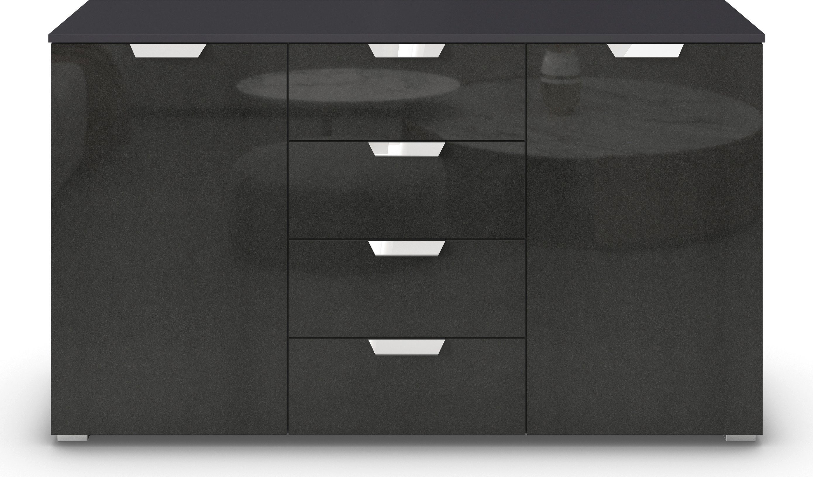 rauch Kast met laden en deuren Glamour by Aditio met hoogglansfront, 4 laden met soft-closefunctie