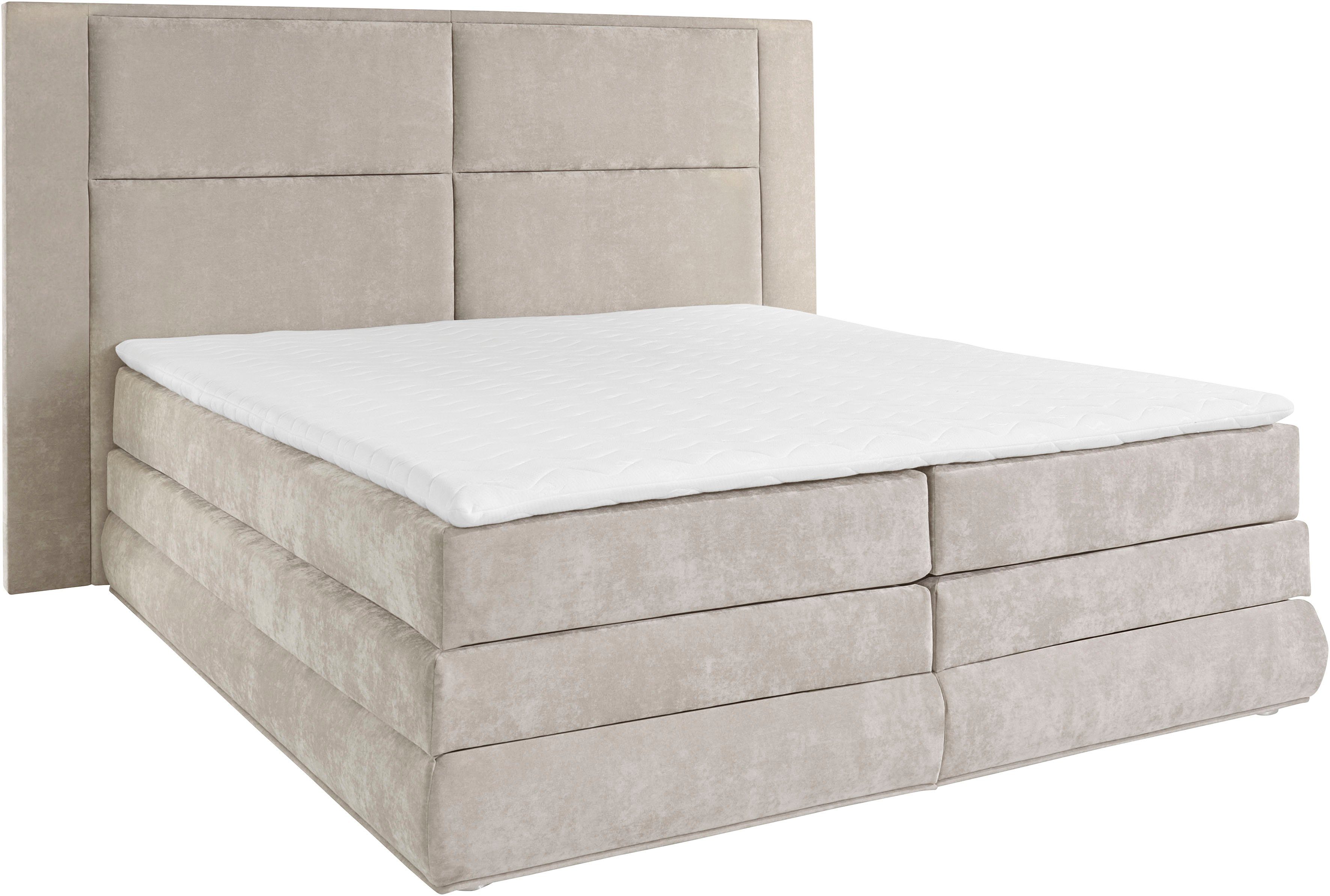 COLLECTION AB Boxspring Copenhagen inclusief bedkist, topmatras, naar keuze met ledverlichting