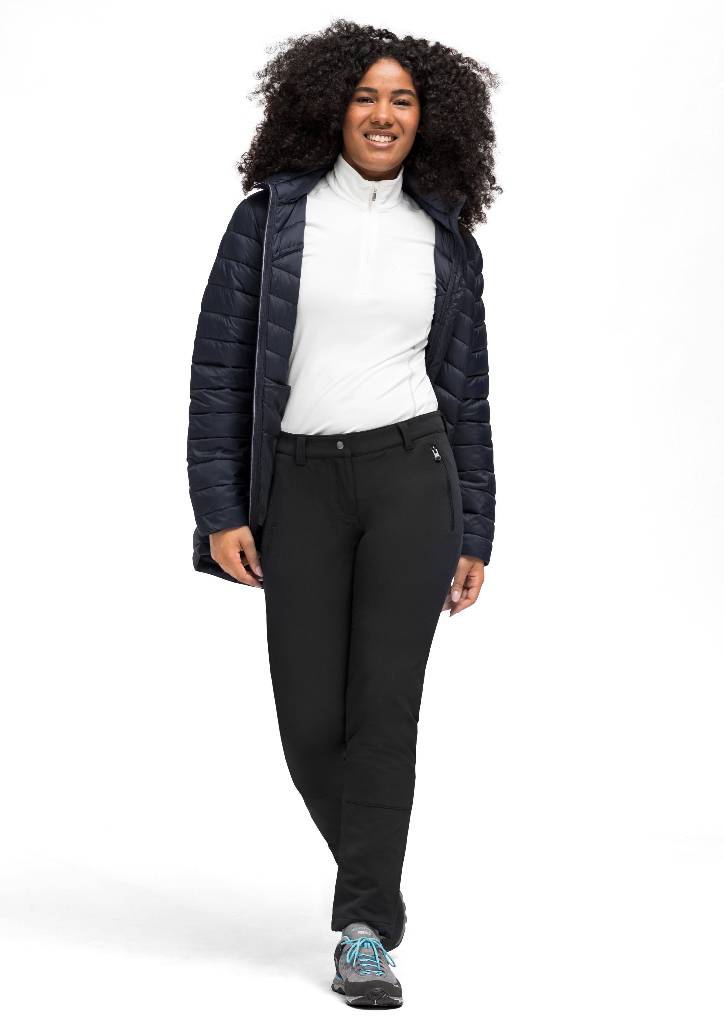 Maier Sports Functionele broek Helga slim warme dames outdoorbroek, robuuste wandelbroek, slim fit