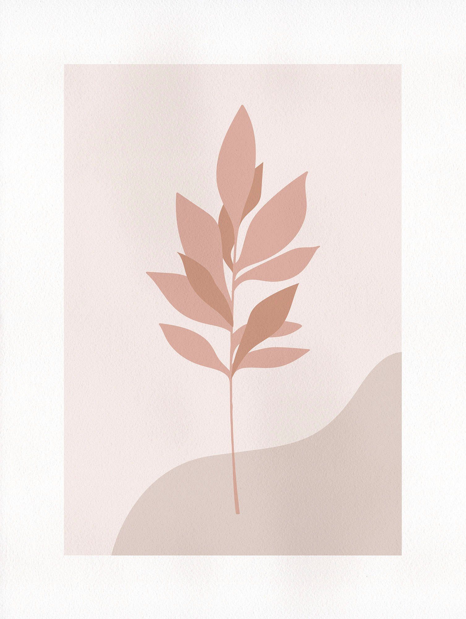 Komar Wanddecoratie Pink Desert Wanddecoratie - zonder lijst (1 stuk) foto schilderijen maat 30 cm x 40 cm multicolor