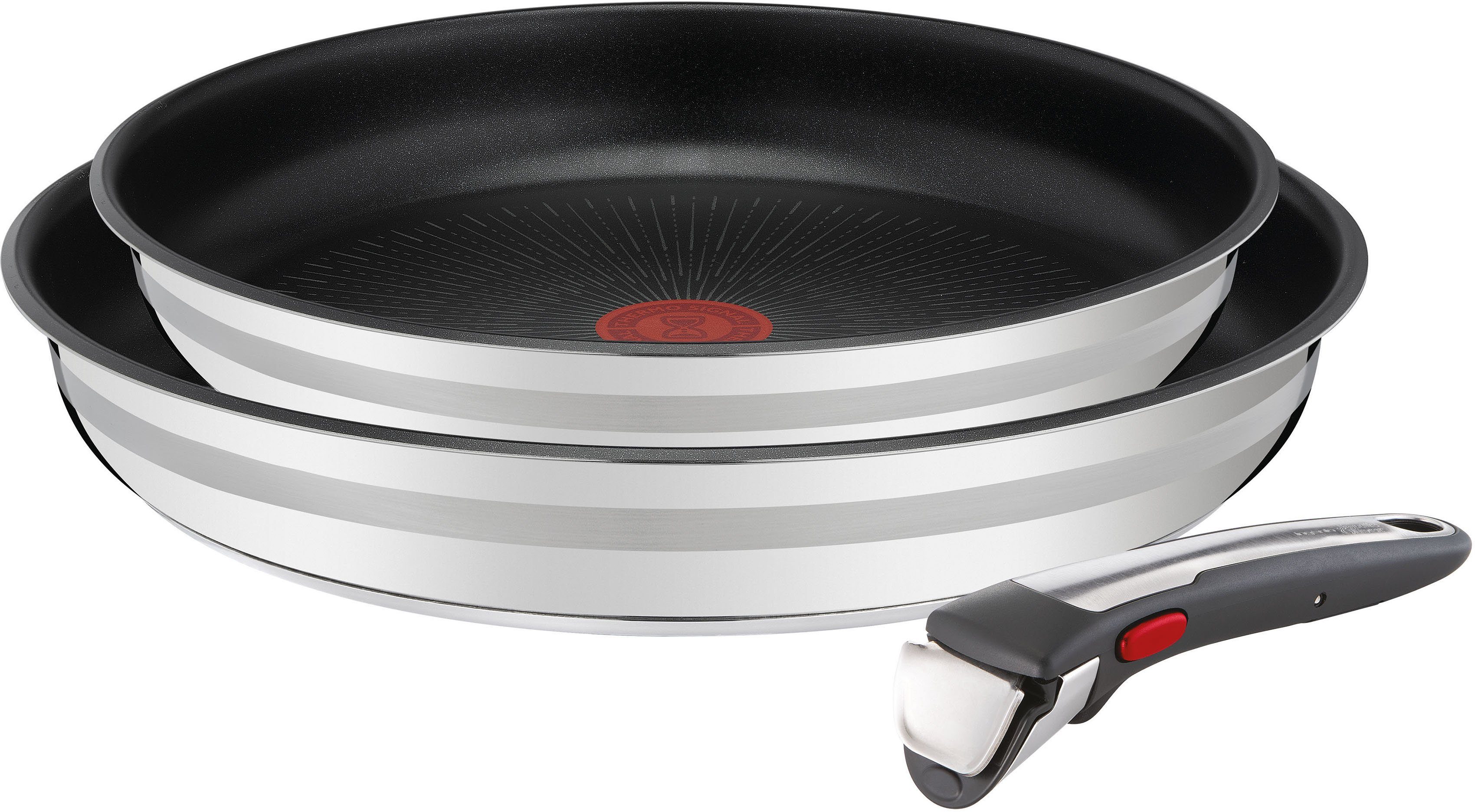 Tefal Pannenset Jamie Oliver Ingenio G6 ovenbestendig tot 250°c zonder handgreep, beschermrand, inductie (set, 3-delig)
