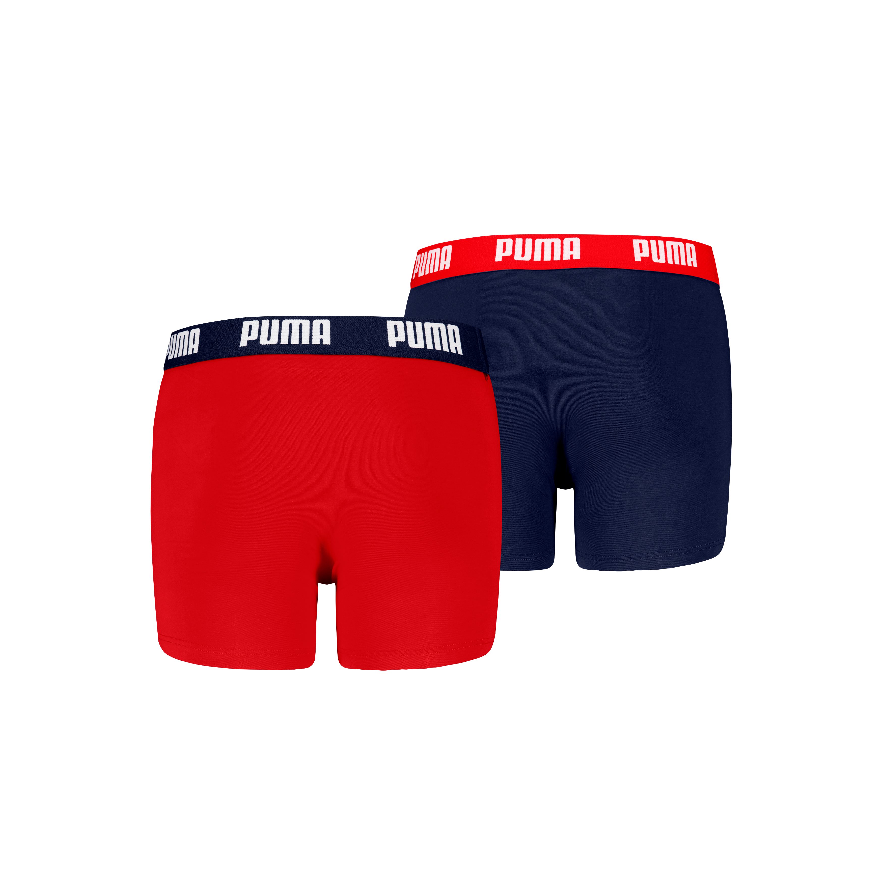PUMA Boxershort PUMA BOYS EVERYDAY BASIC BOXERS 2P Comfortabele logotailleband, zonder opening (Set van 2)