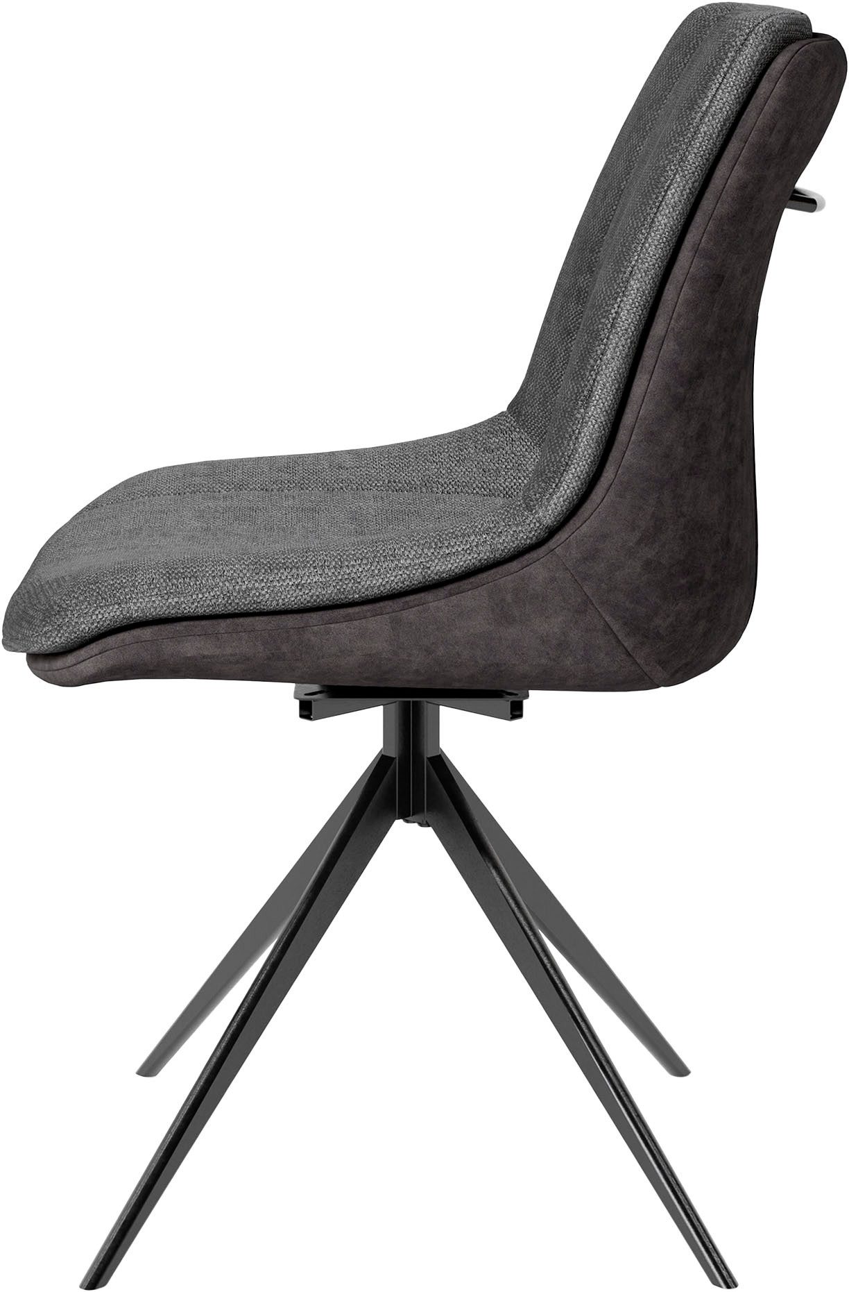 byLIVING Eetkamerstoel Phoenix set van 2 360 graden draaibaar met terugloopfunctie en hoogwaardige bekledingsstoffen (set, 2 stuks)