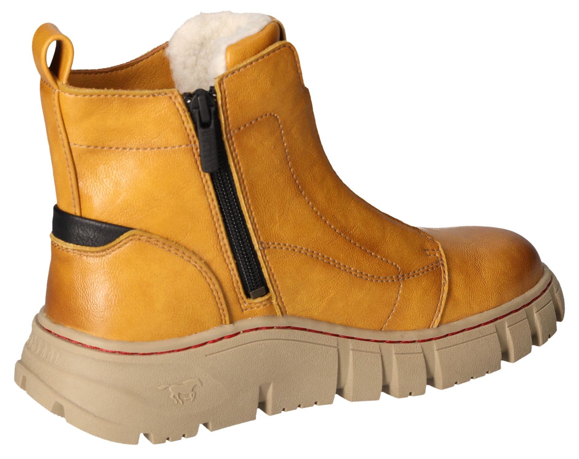 Mustang Shoes Winterlaarzen enkellaars, plateaulaarzen met elastiek voor goede pasvorm