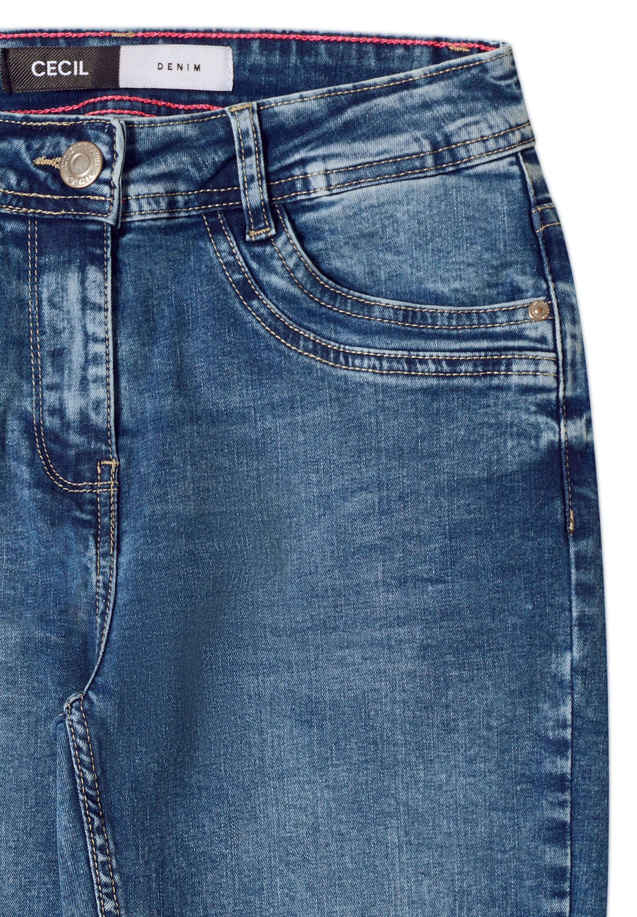 Cecil Slim fit jeans Stijl Toronto Hoge taille, in 5-pocket-stijl