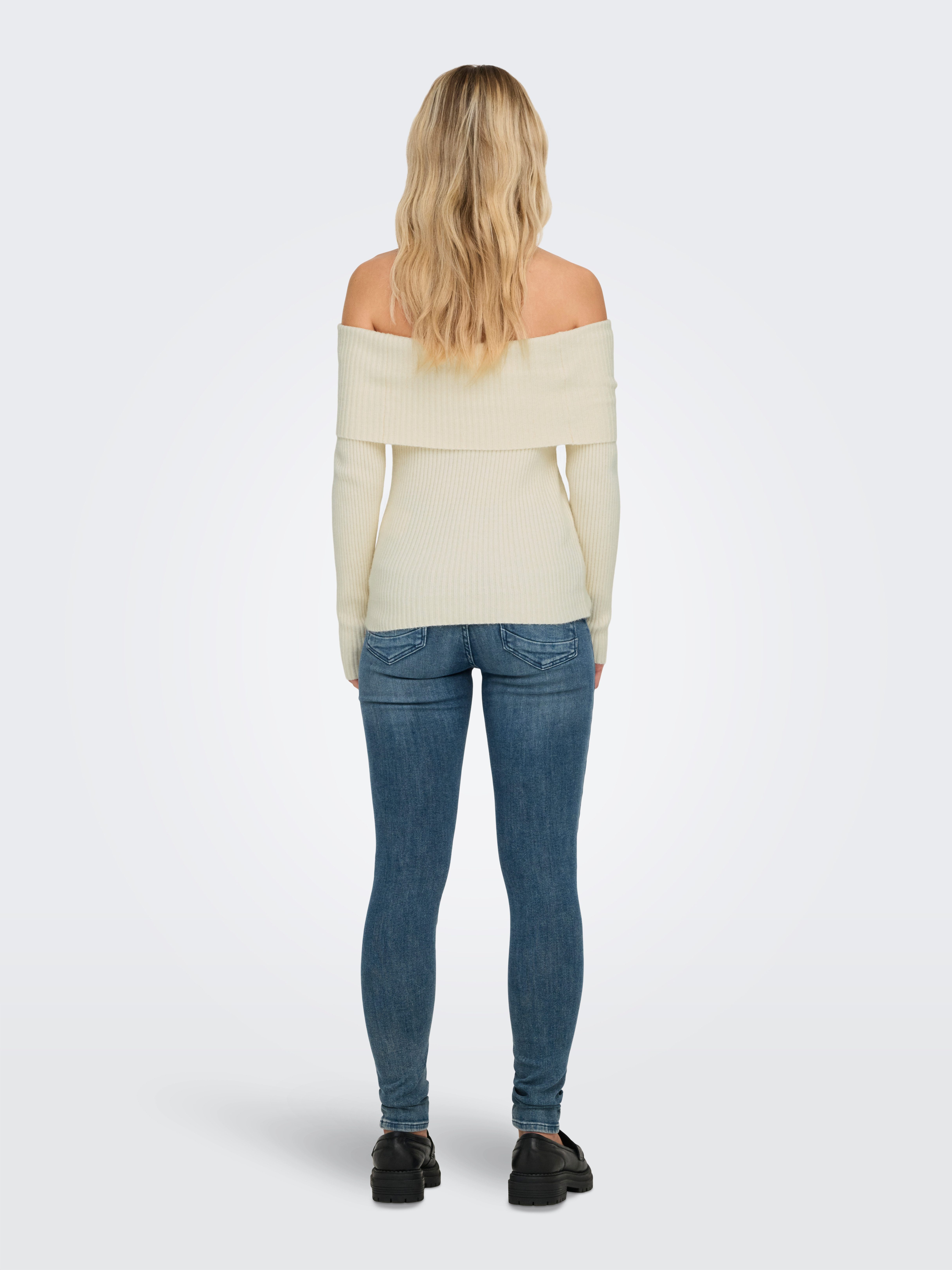 Only Gebreide trui ONLKATIA LS OFF SHOULDER KNT