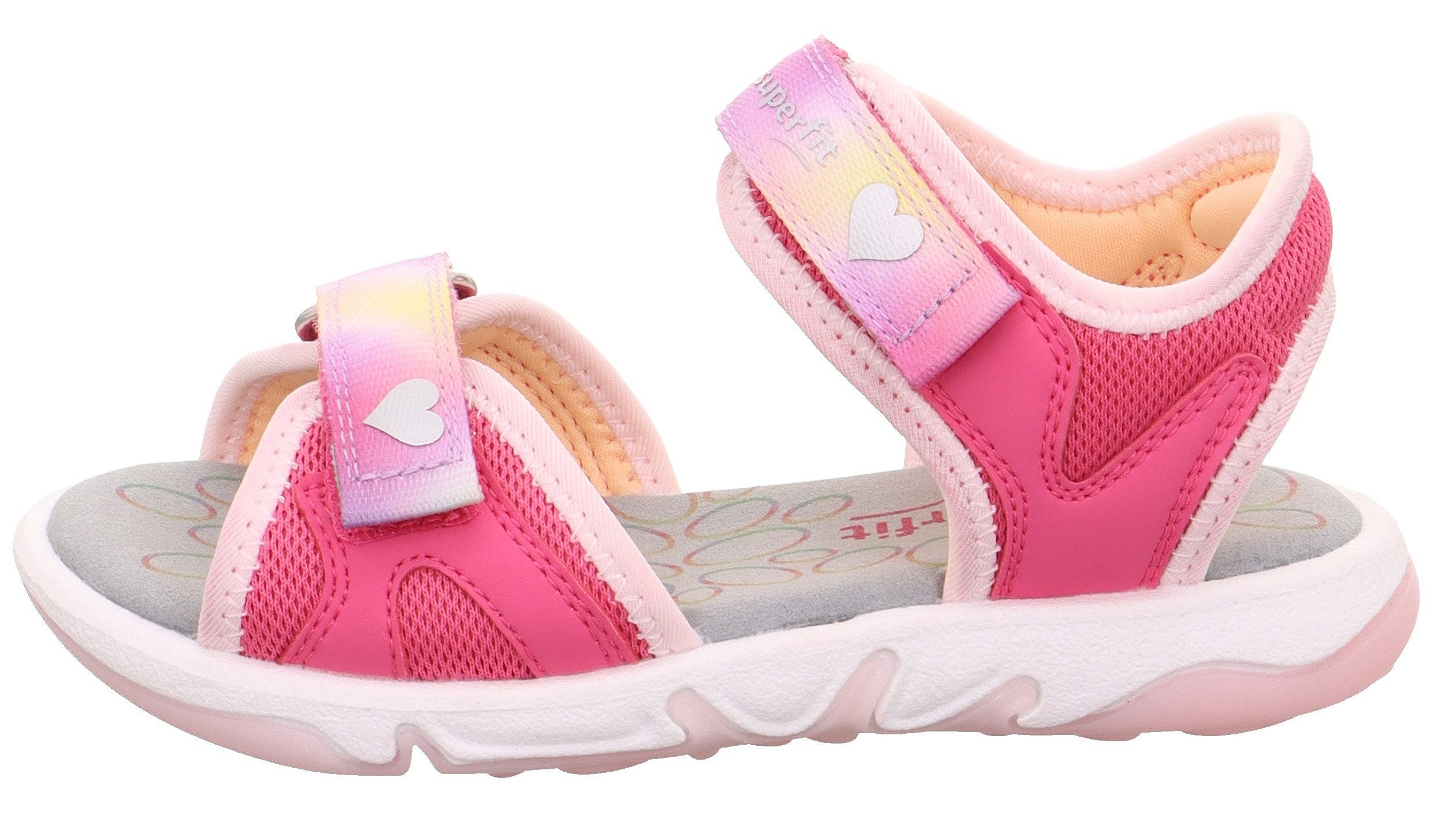 Superfit Sandalen PEBBLES WMS: middel Sandaal met schattige glitter-sluiting, maat sjabloon om te downloaden meisjes sandalen maat 30 roze