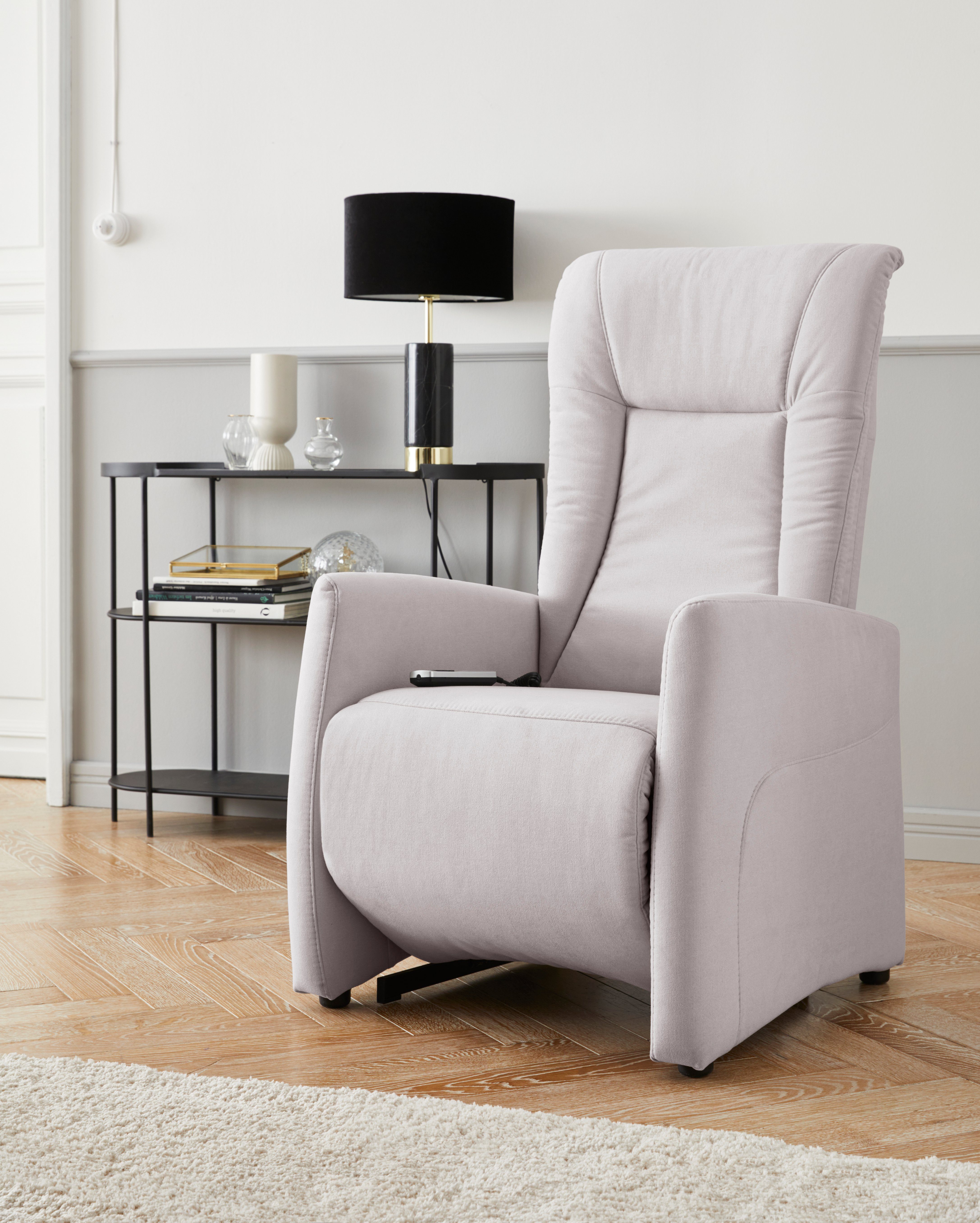 sit&more Relaxfauteuil MELISSA naar keuze elektrisch of handmatig verstelbaar, optioneel opstahulp tv-fauteuils zilver