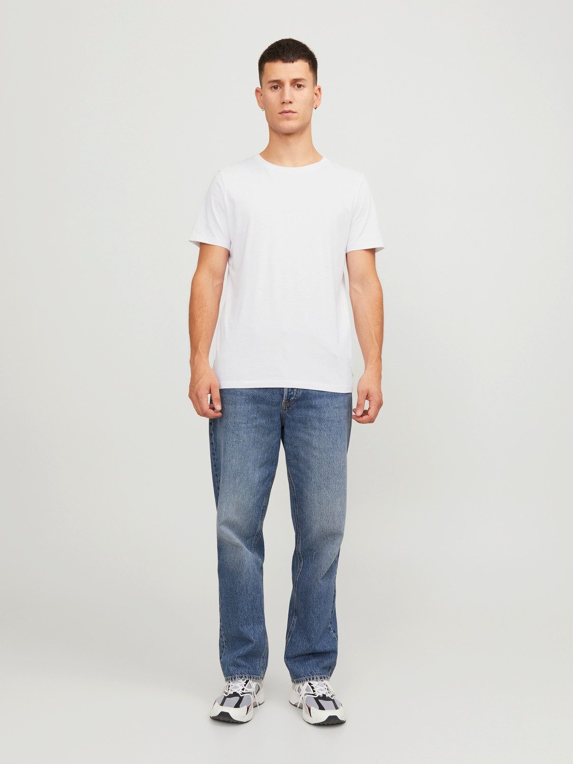 Jack & Jones T-shirt JJEORGANIC BASIC TEE SS O-NE 5PK MP NOOS (5-delig, Set van 5)