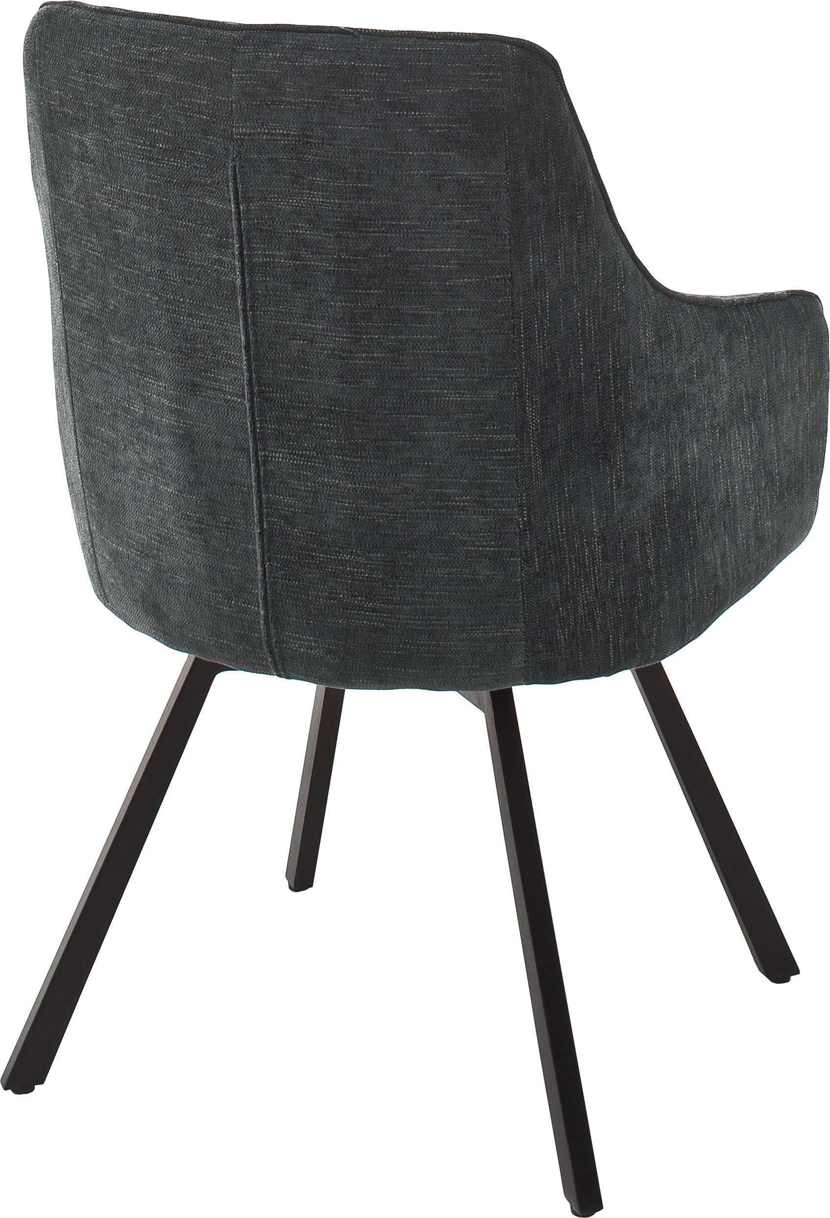 MCA furniture Eetkamerstoel Sassello Stoel 180º draaibaar met nivellering, bekleding, belastbaar tot 120 kg (set, 2 stuks)