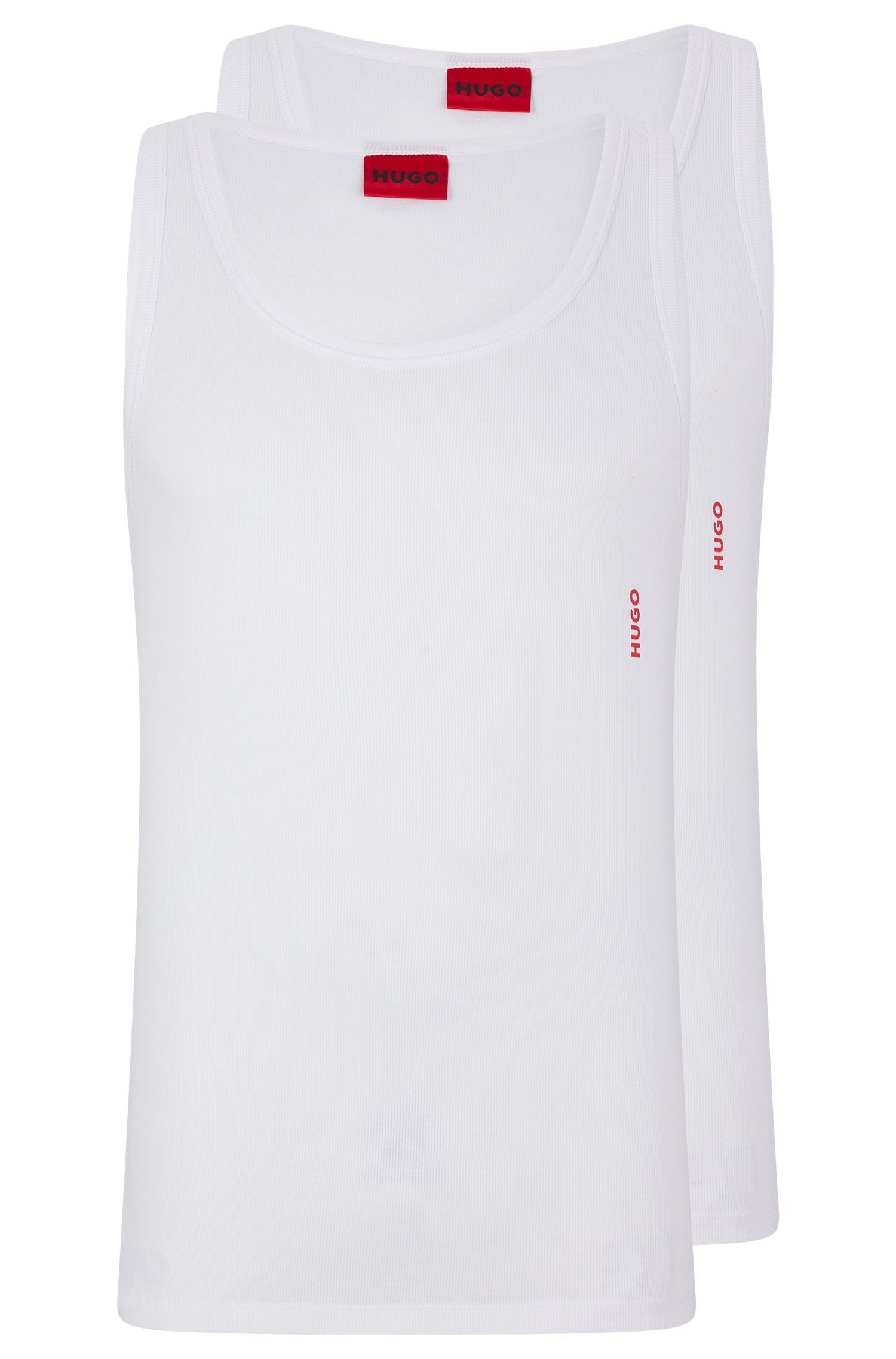 HUGO underwear Tanktop Twin Pack met merketiket in contrastkleur (set 2-delig)