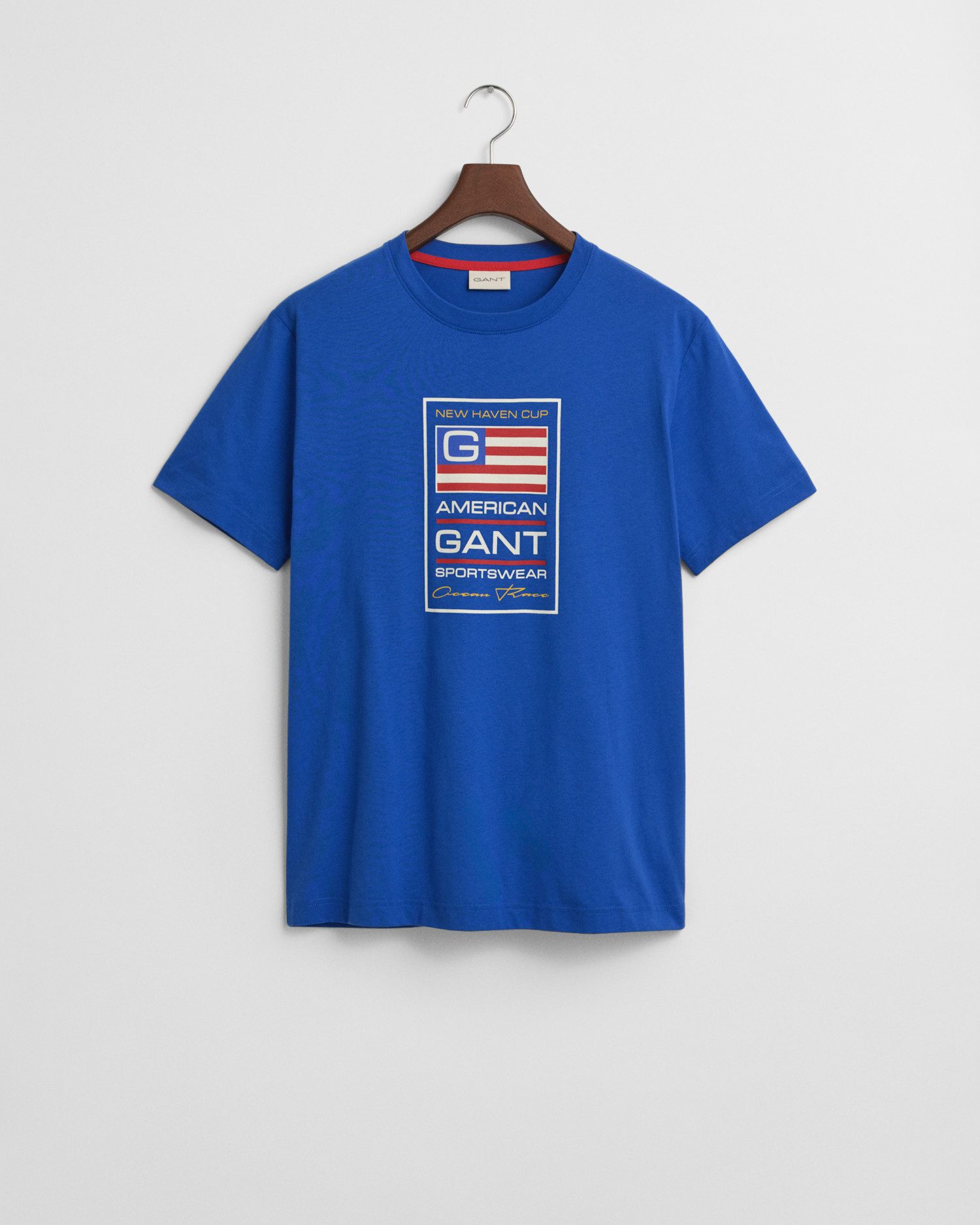 Gant Shirt met ronde hals GRAPHIC SS T-SHIRT met een unieke seizoensgebonden gant-grafiekprint op de borst