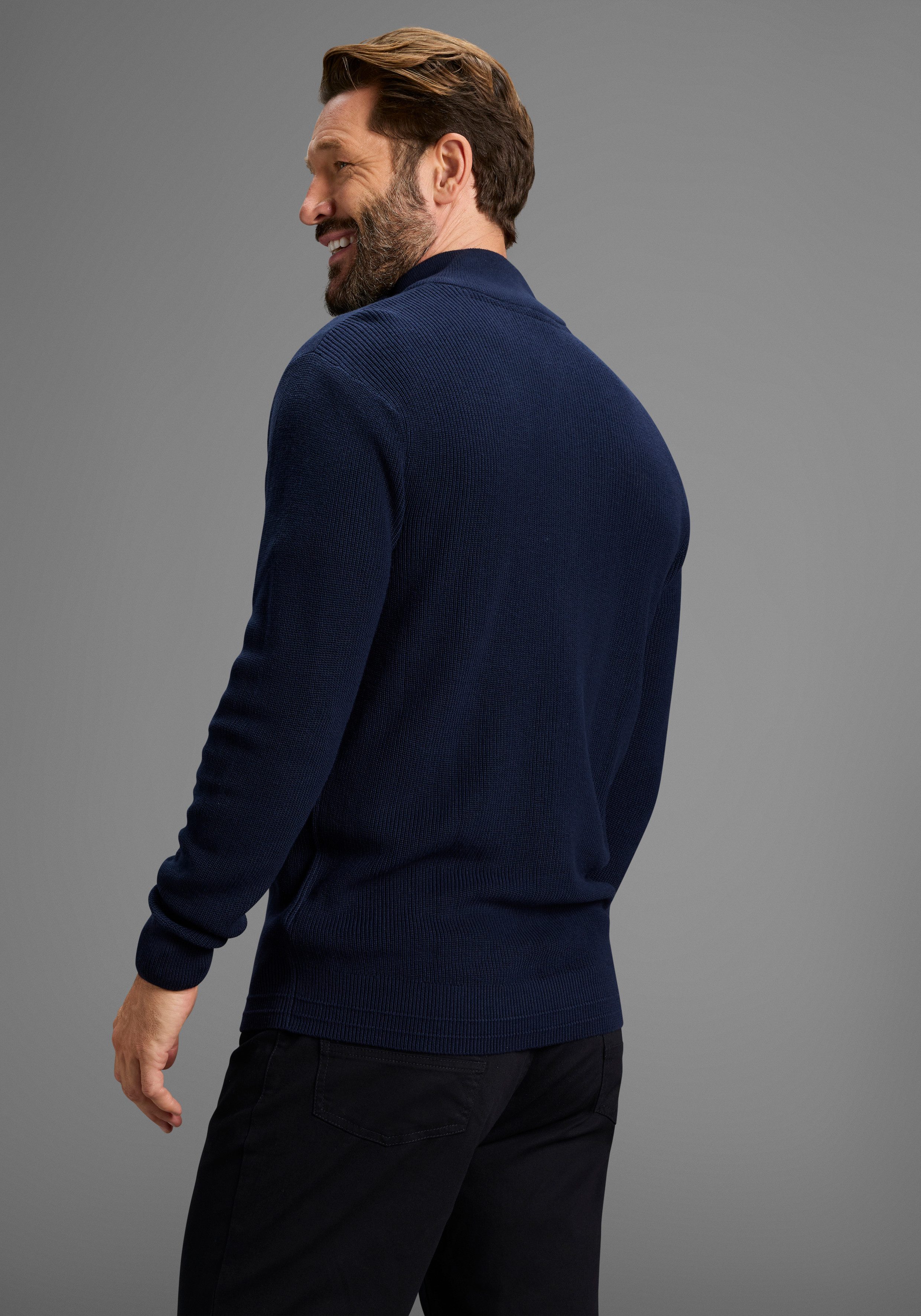 Man's World Schipperstrui Nieuwe Collectie ! met contrasterende ritssluiting