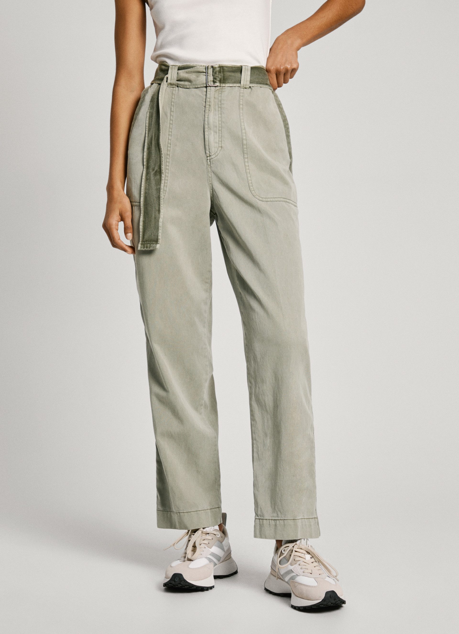 Pepe Jeans Aylin Hoge Taille Rechte Pijp Broek Gray Dames