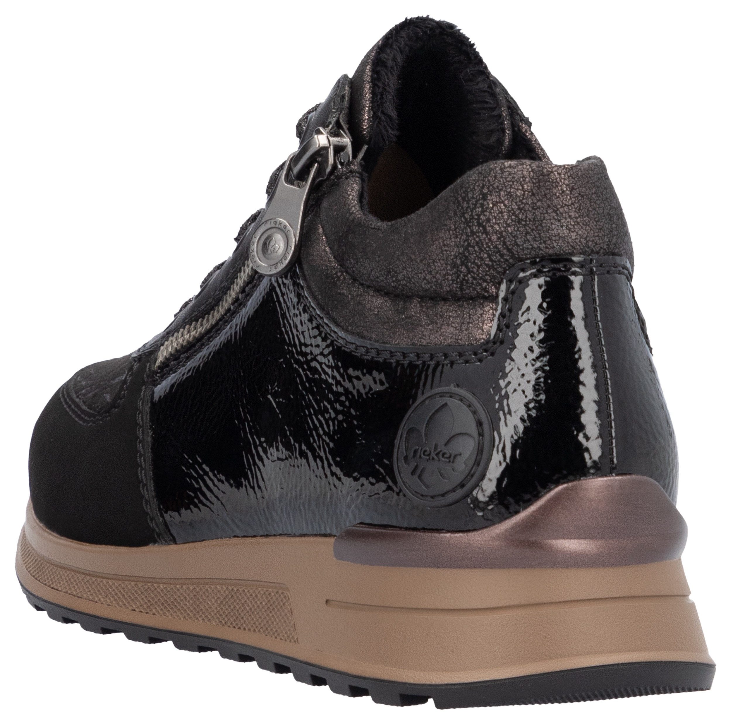 Rieker Sneakers , vrijetijdsschoen, lage schoen, veterschoen met zijrits