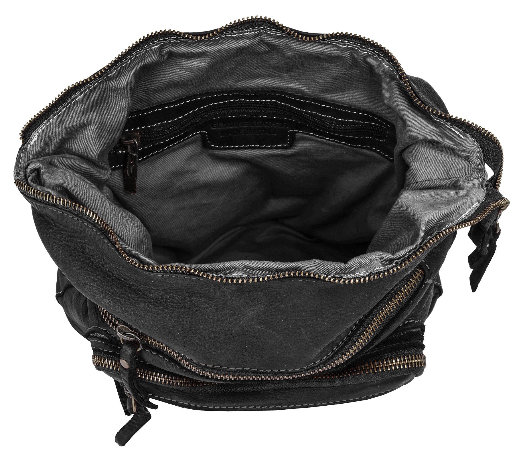 Cluty Shopper echt leer, made in italy